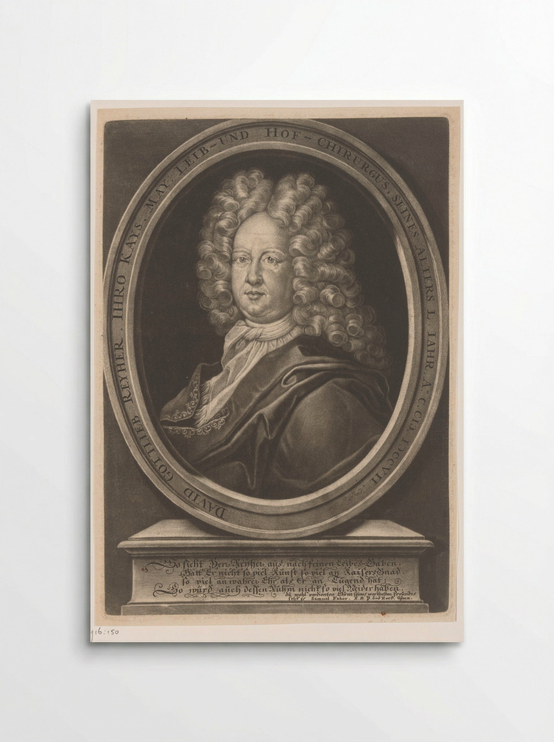 Portrait of David Gottlieb Reyher - Christoph Weigel - Poster