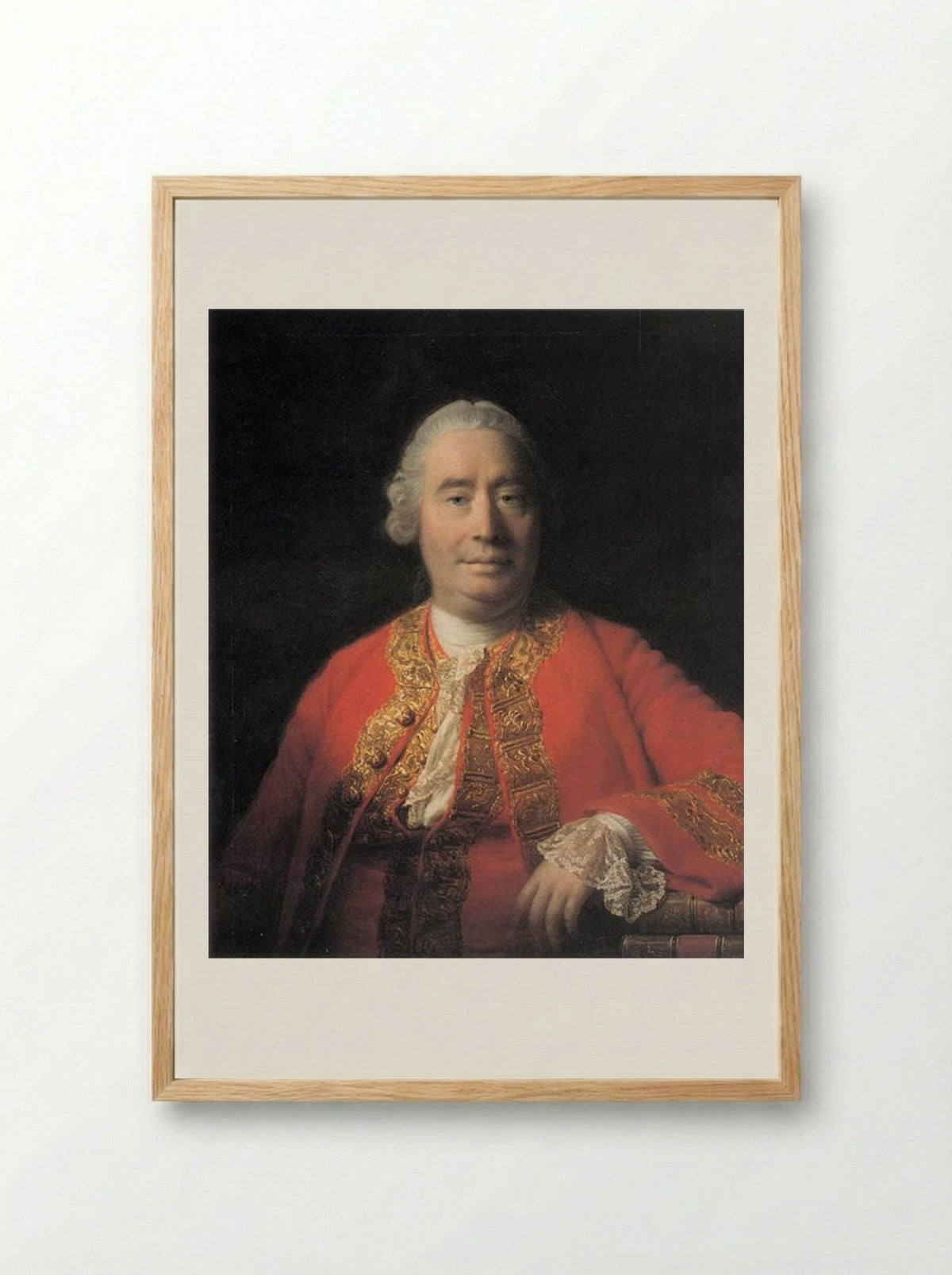 Portrait of David Hume - Allan Ramsay - Framed Print Wood