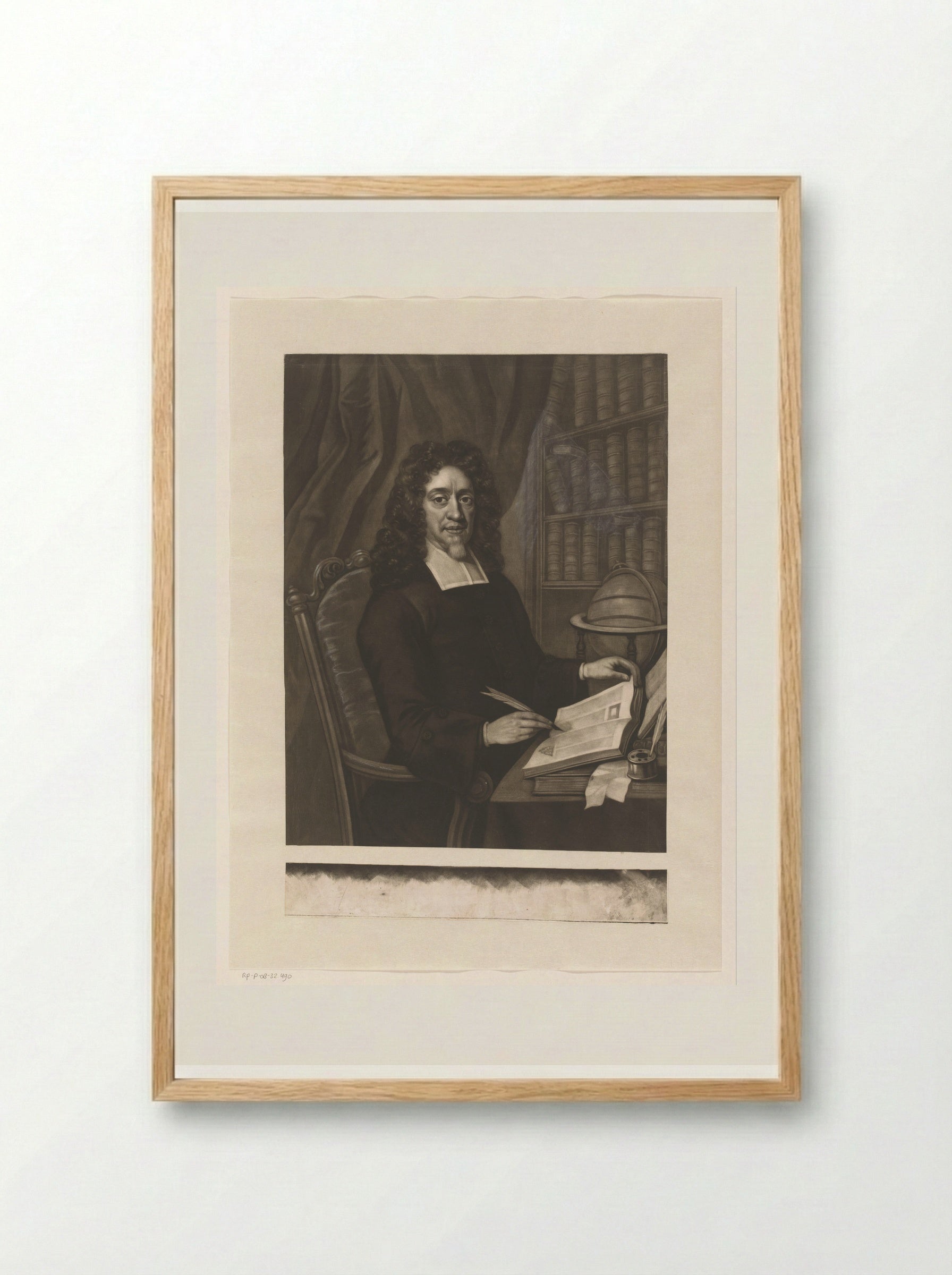 Portrait of David Nieto - James McArdell - Framed Print Wood