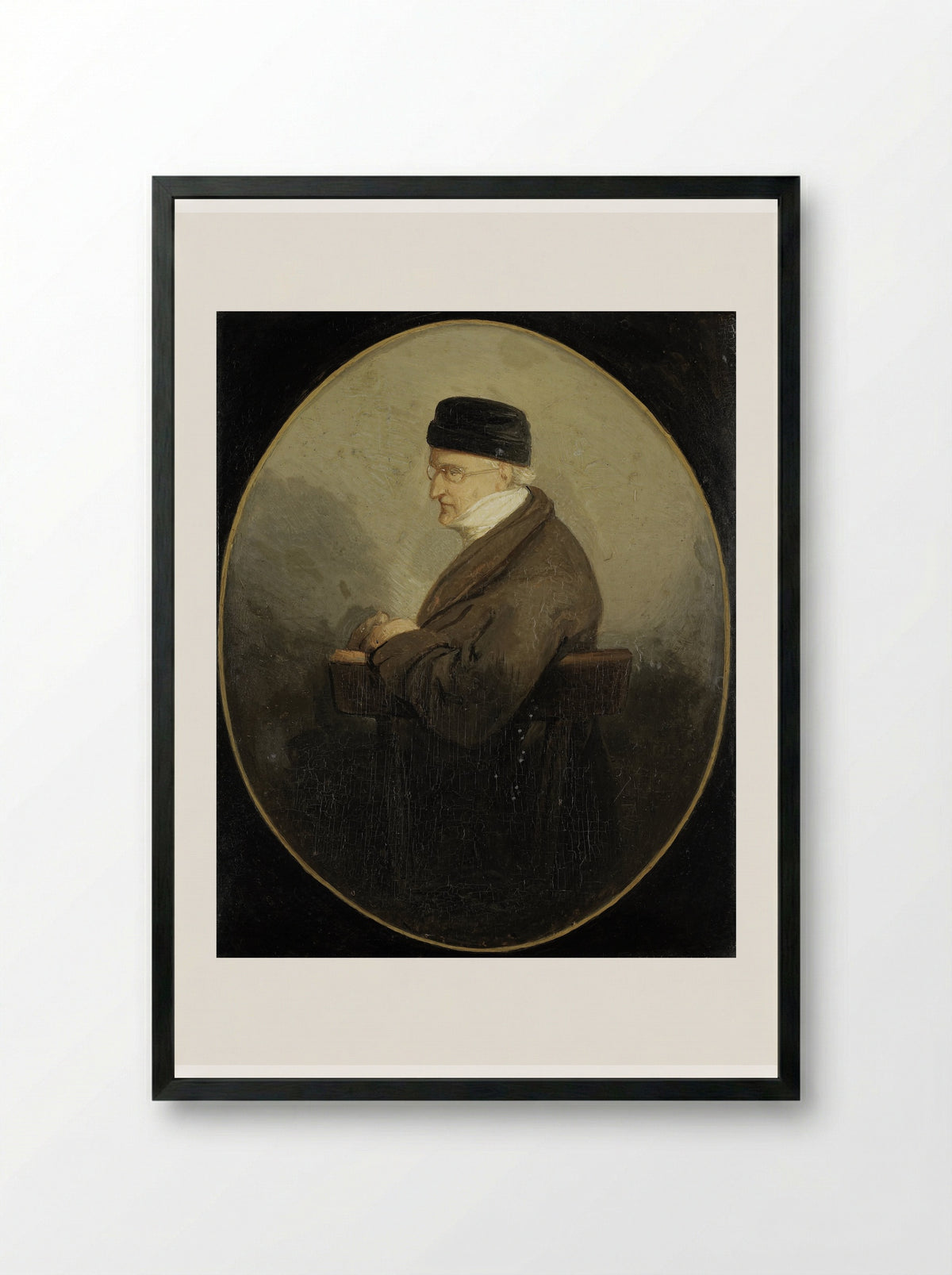 Portrait of David Pierre Giottino Humbert de Superville - Jacobus Ludovicus Cornet - Framed Print Black