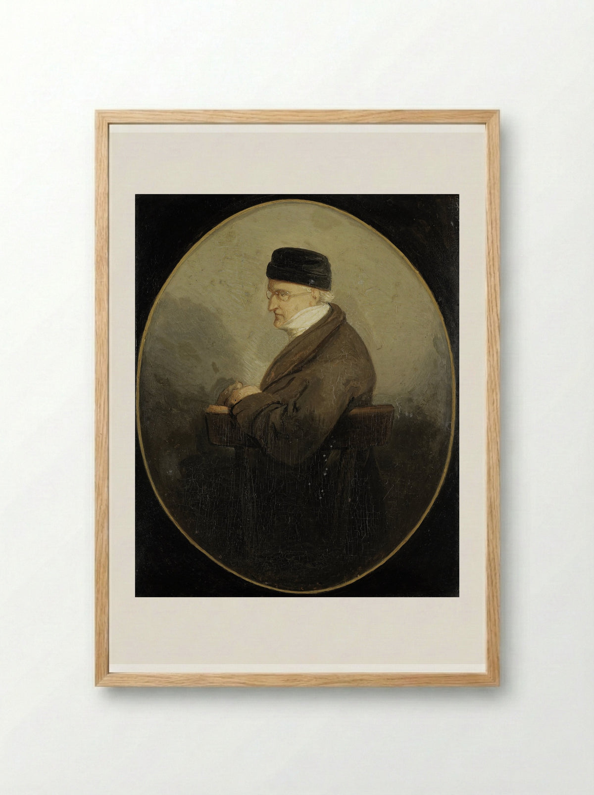 Portrait of David Pierre Giottino Humbert de Superville - Jacobus Ludovicus Cornet - Framed Print Wood