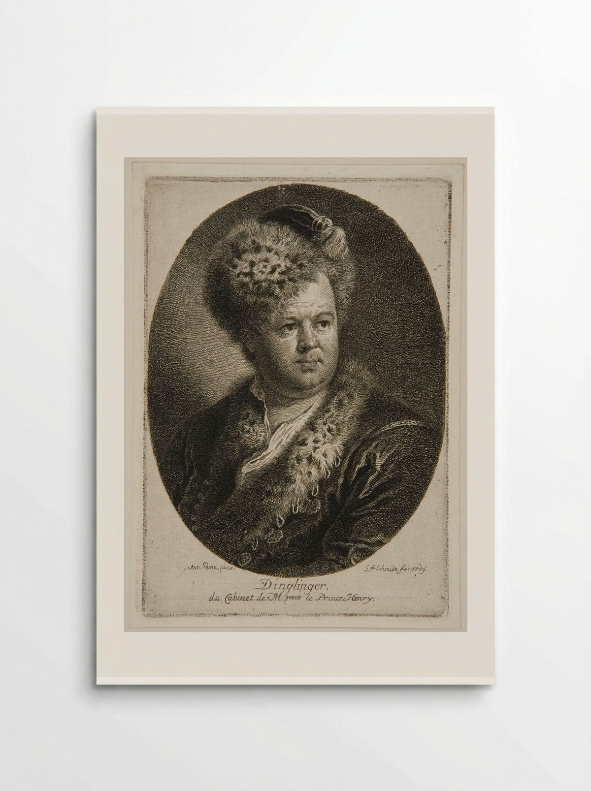 Portrait of Dinglinger - Georg Friedrich Schmidt - Poster