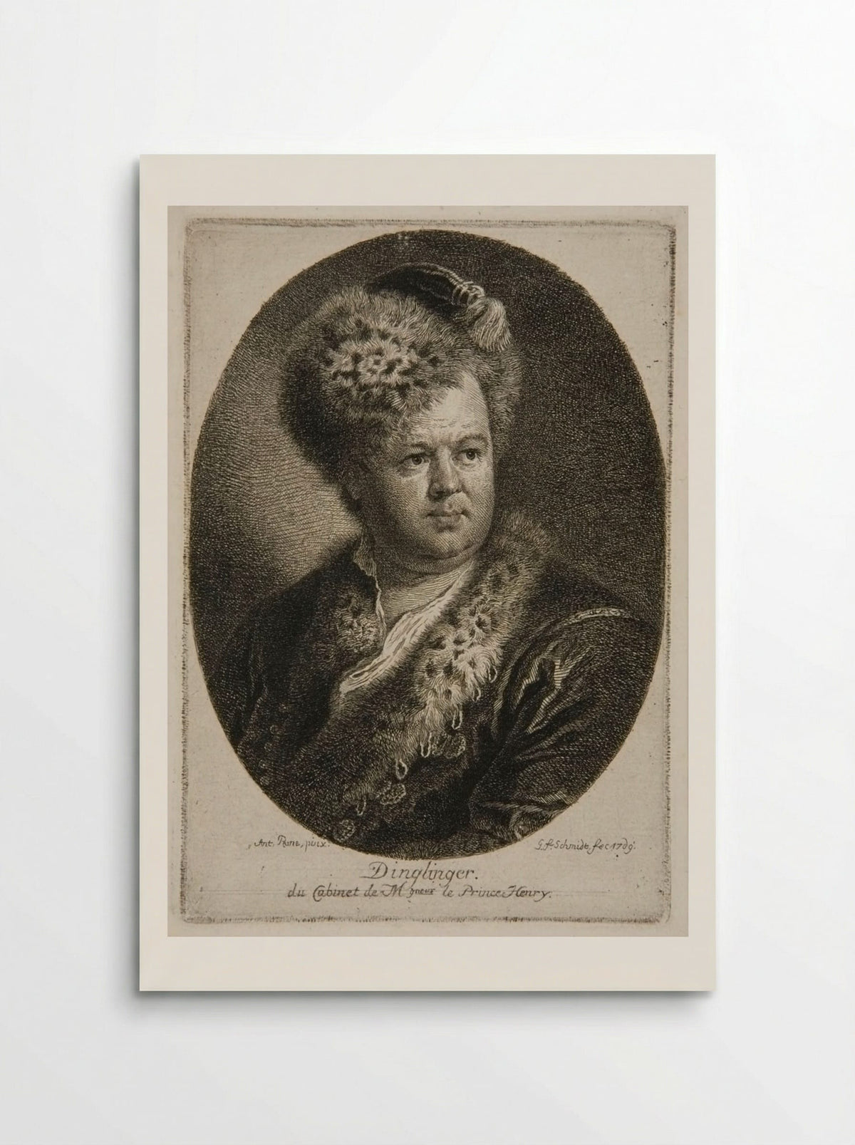 Portrait of Dinglinger - Georg Friedrich Schmidt - Poster