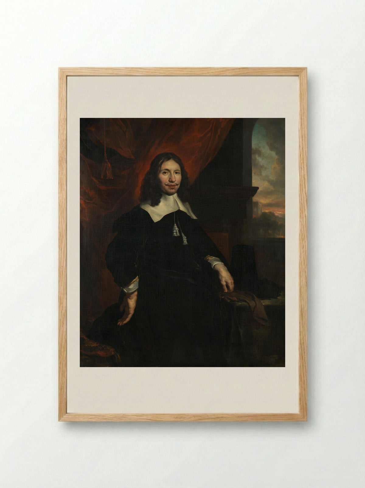 Portrait of Dionijs Wijnands - Jan van Noordt - Framed Print Wood