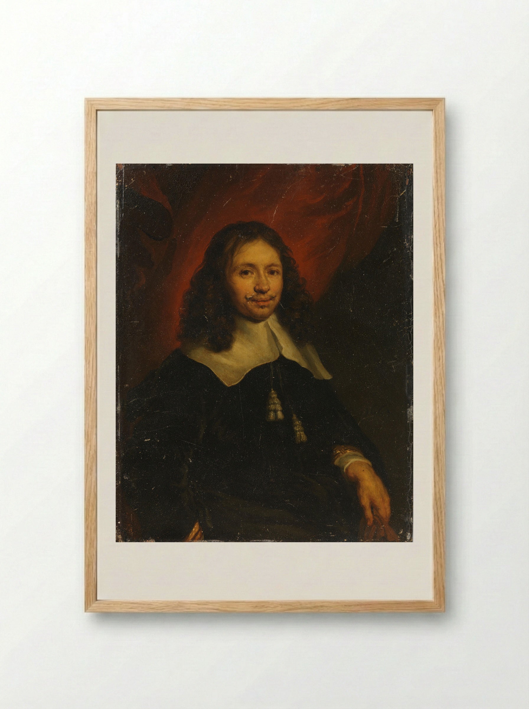 Portrait of Dionijs Wijnands - Jan van Noordt - Framed Print Wood