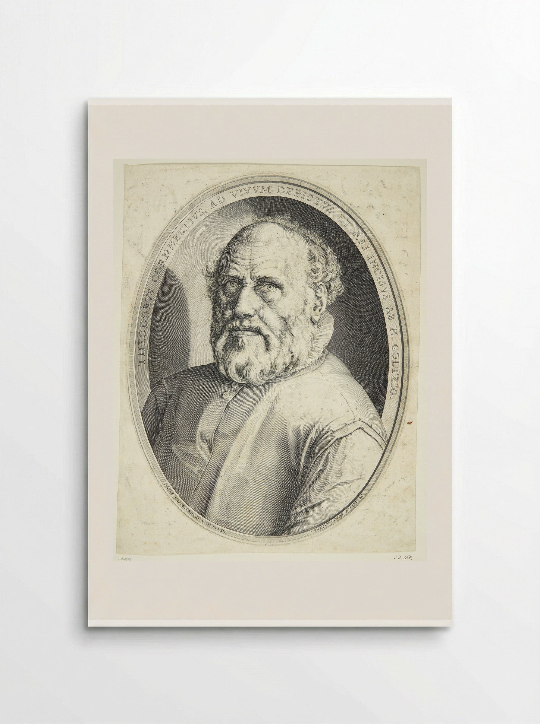 Portrait of Dirck Volkertsz. Coornhert - Hendrick Goltzius - Poster