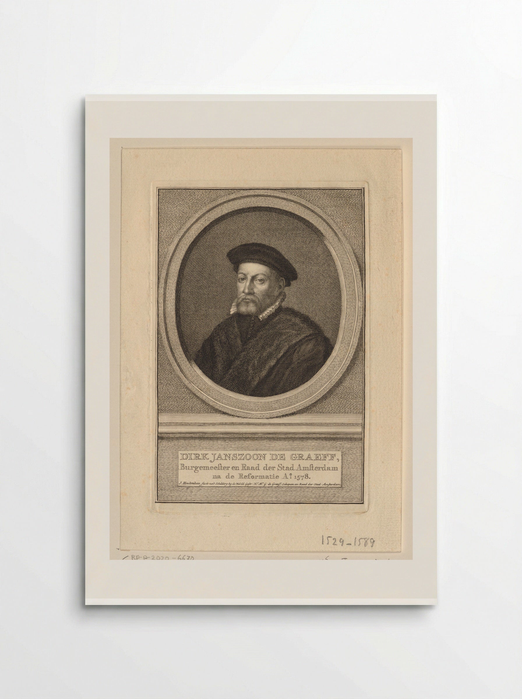 Portrait of Dirk Janszoon de Graeff - Jacob Houbraken - Poster