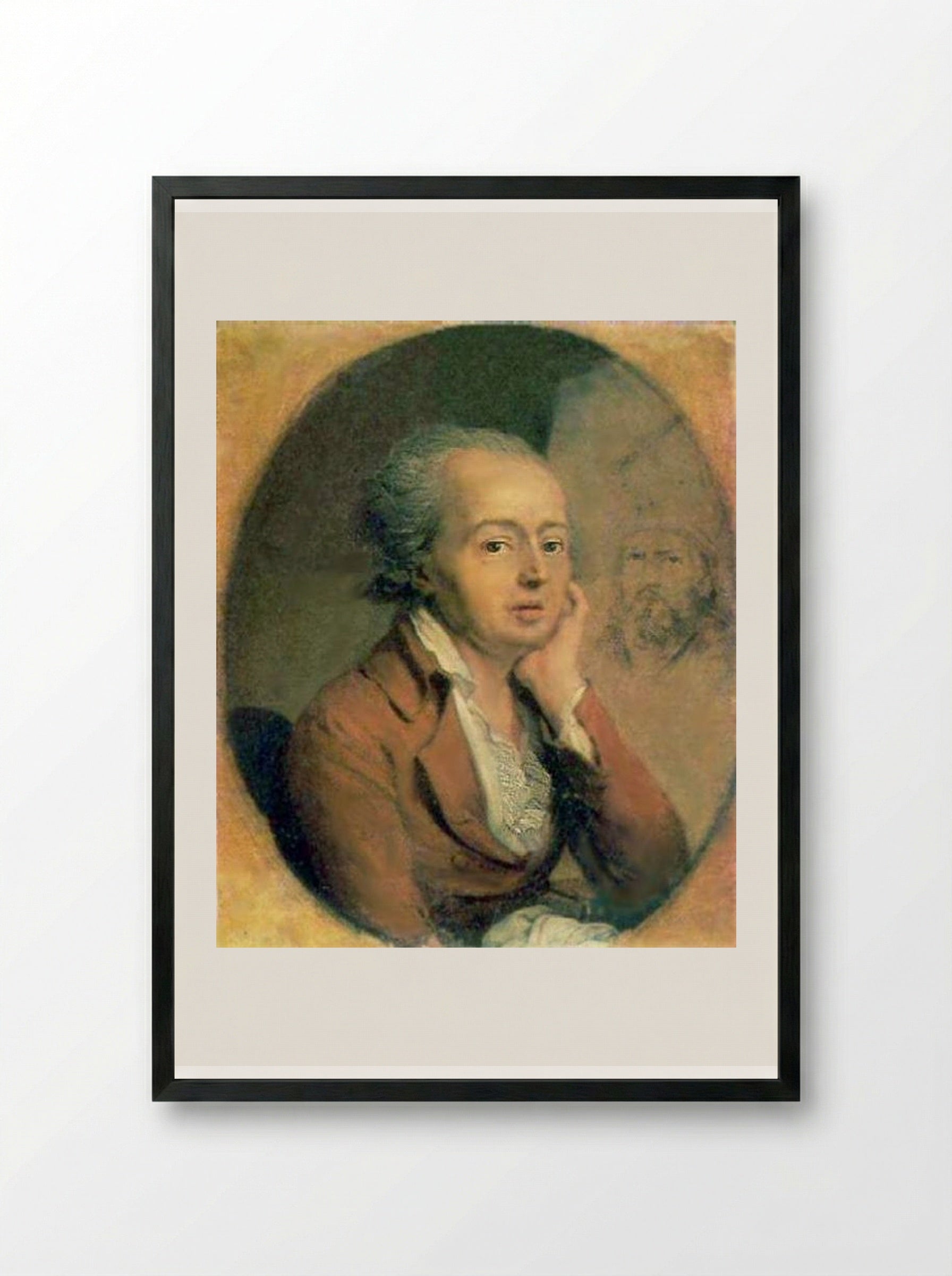 Portrait of Dmitry Levitzky - Vladimir Borovikovsky - Framed Print Black