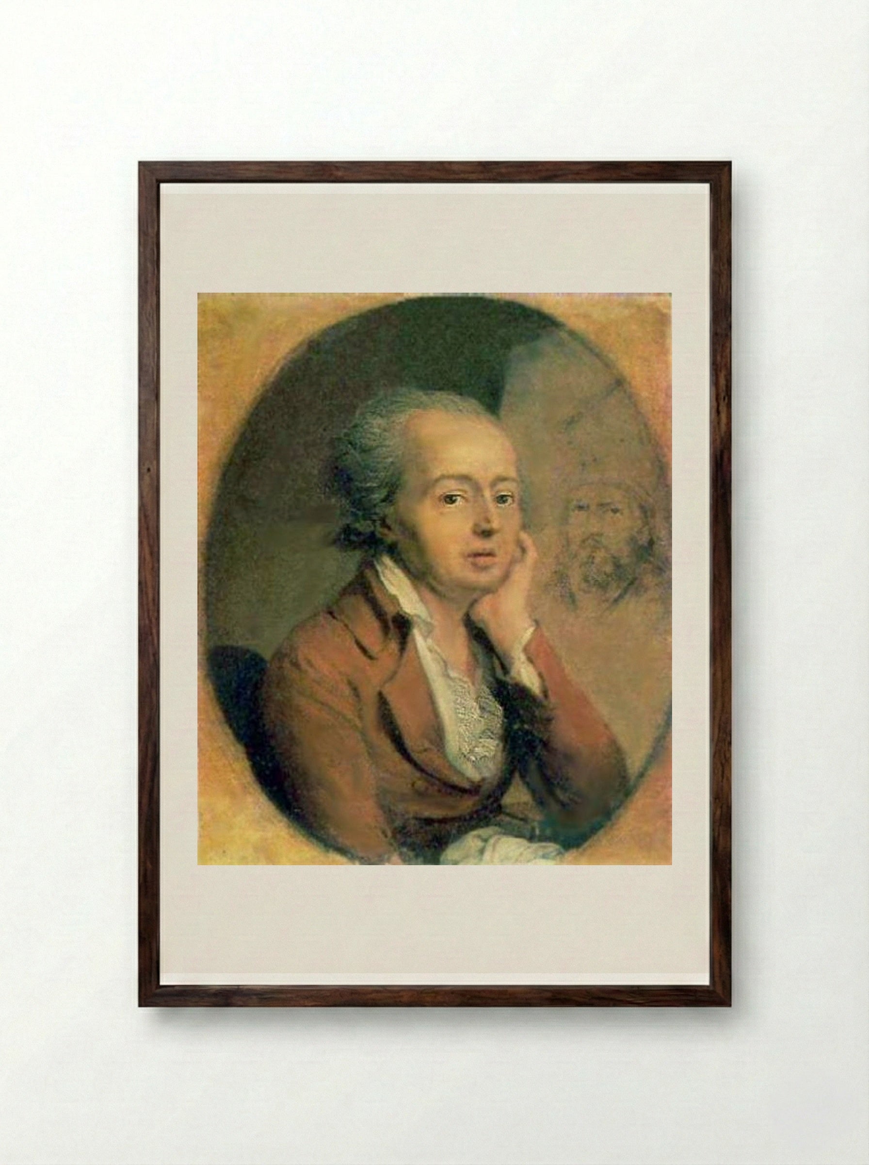 Portrait of Dmitry Levitzky - Vladimir Borovikovsky - Framed Print Dark Wood