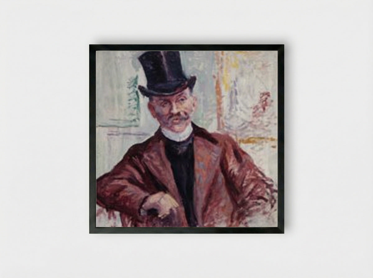 Portrait of Doctor Marieux - Maximilien Luce - Framed Print Black