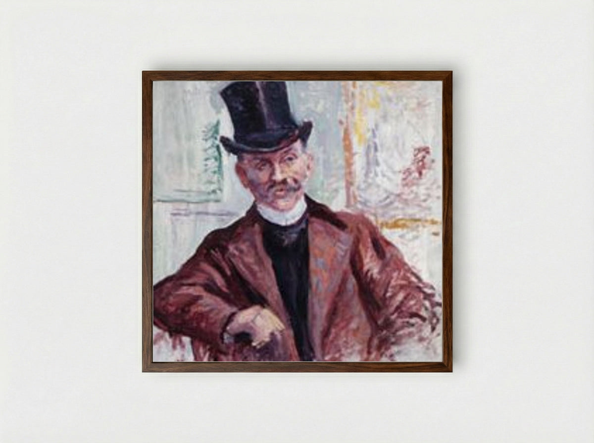 Portrait of Doctor Marieux - Maximilien Luce - Framed Print Dark Wood