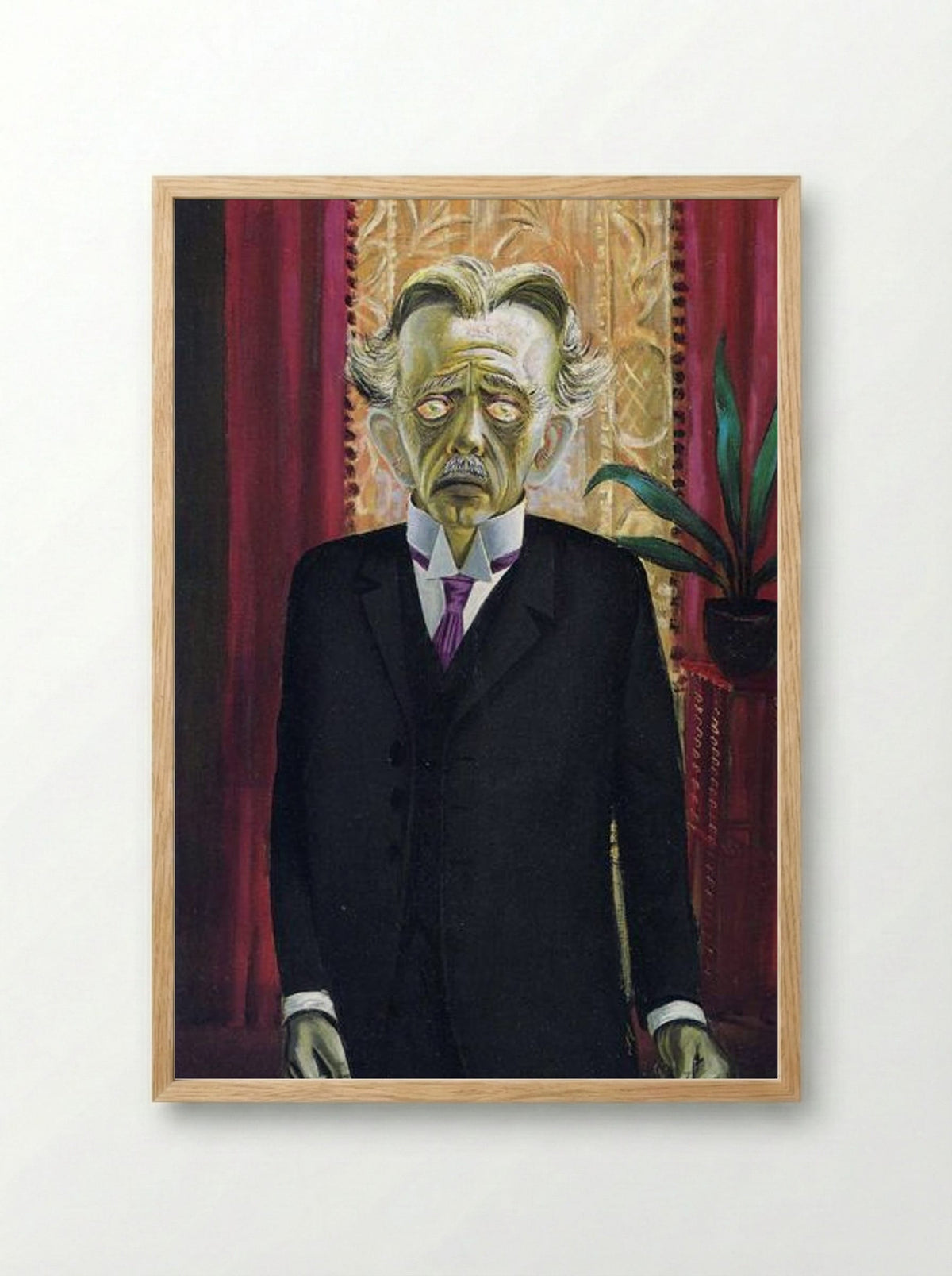 Portrait of Dr Heinrich Stadelmann - Otto Dix - Framed Print Wood