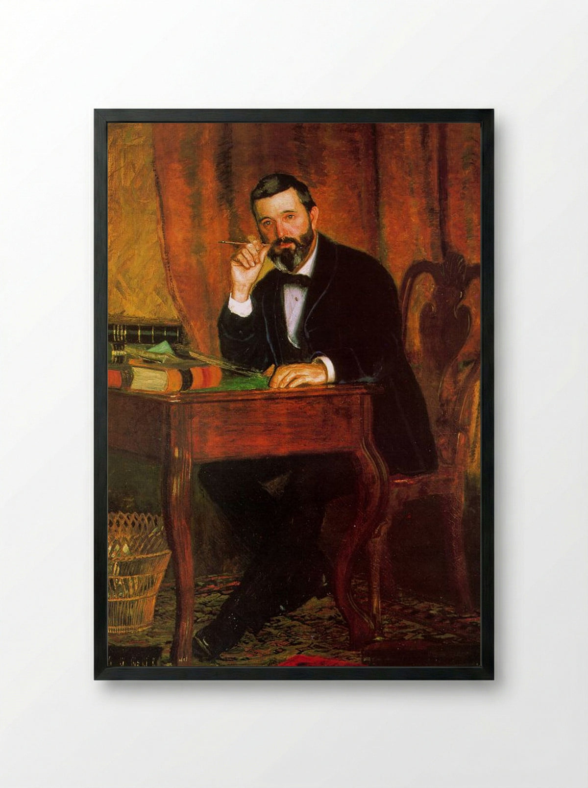 Portrait of Dr. Horatio C. Wood - Thomas Eakins - Framed Print Black