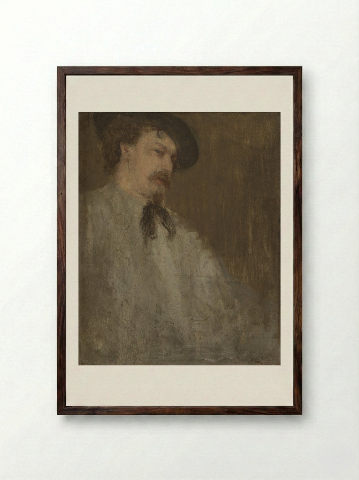 Portrait of Dr. William McNeill Whistler - James McNeill Whistler - Framed Print Dark Wood