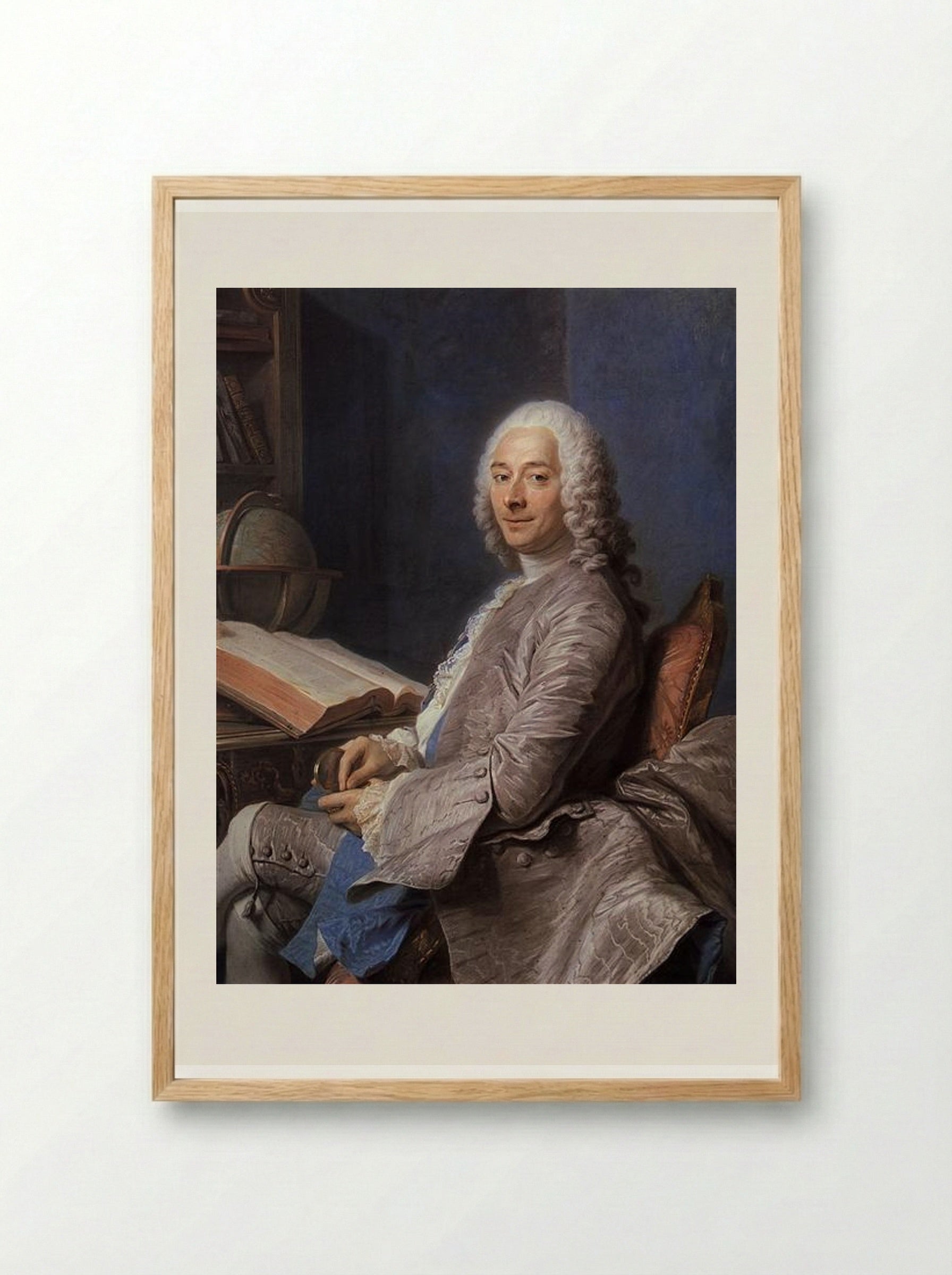Portrait of Duval de l'Epinoy - Maurice Quentin de La Tour - Framed Print Wood