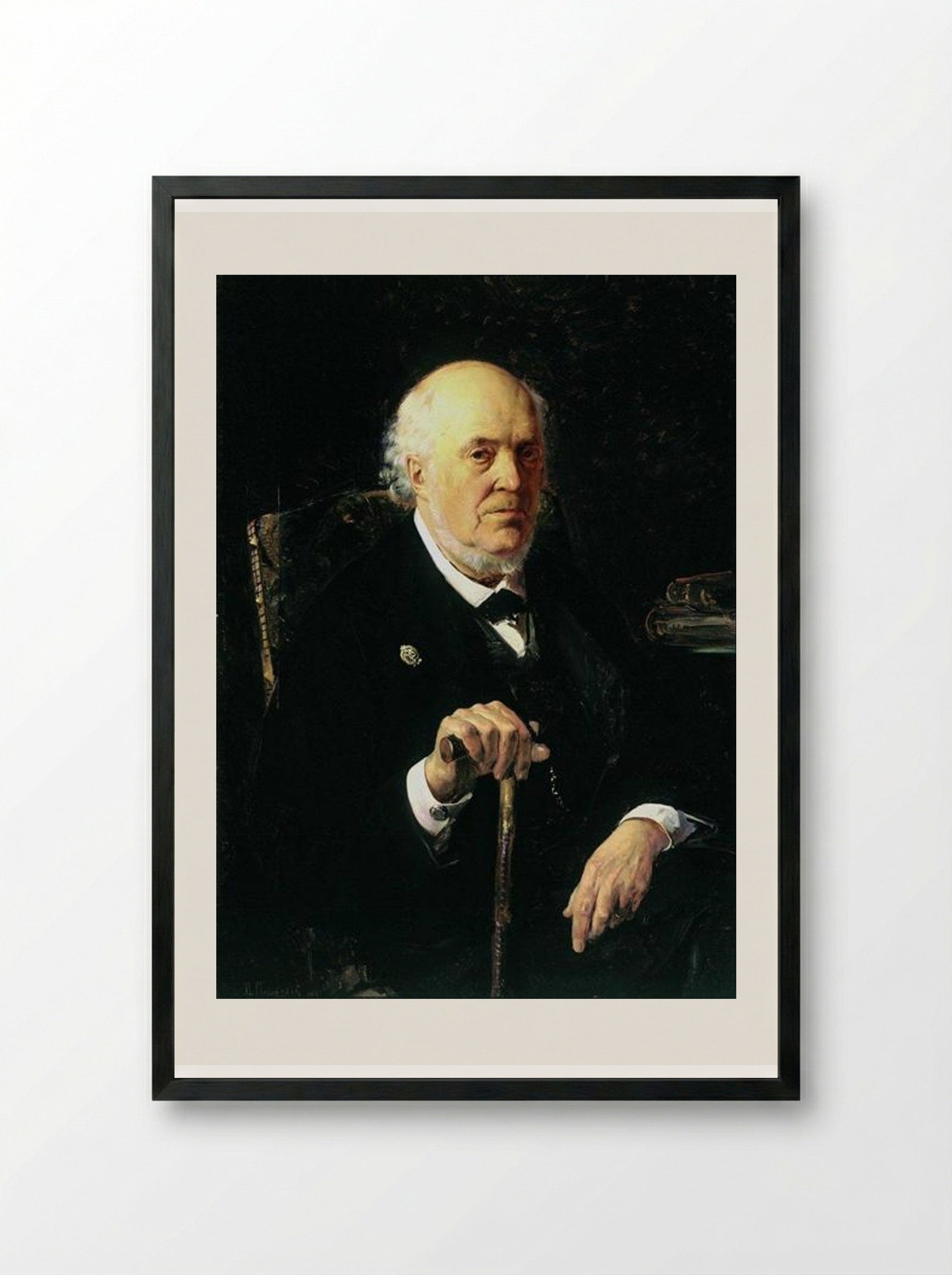 Portrait of E. I. Makovsky - Vladimir Makovsky - Framed Print Black