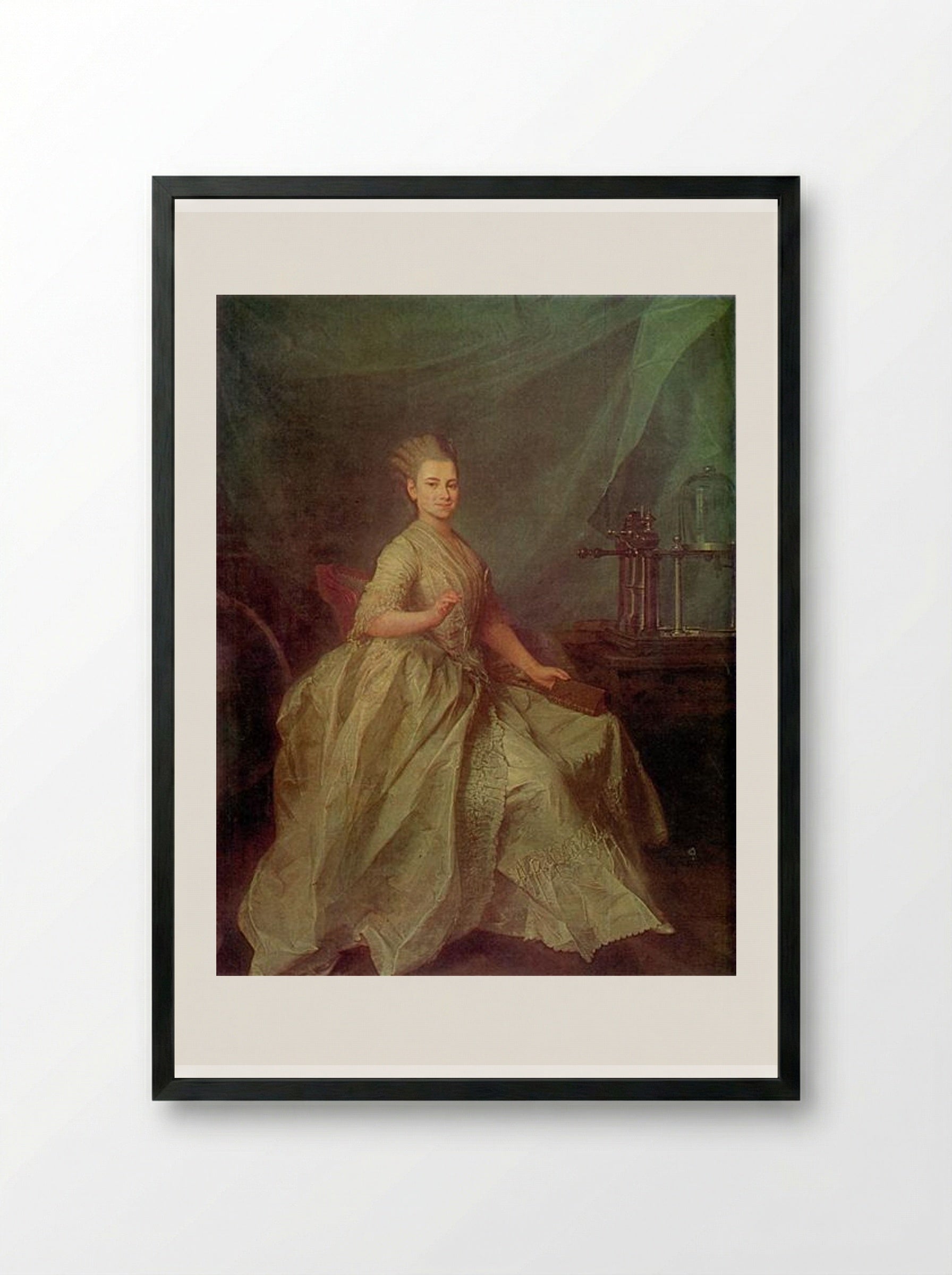 Portrait of E. I. Molchanova - Dmitry Levitzky - Framed Print Black