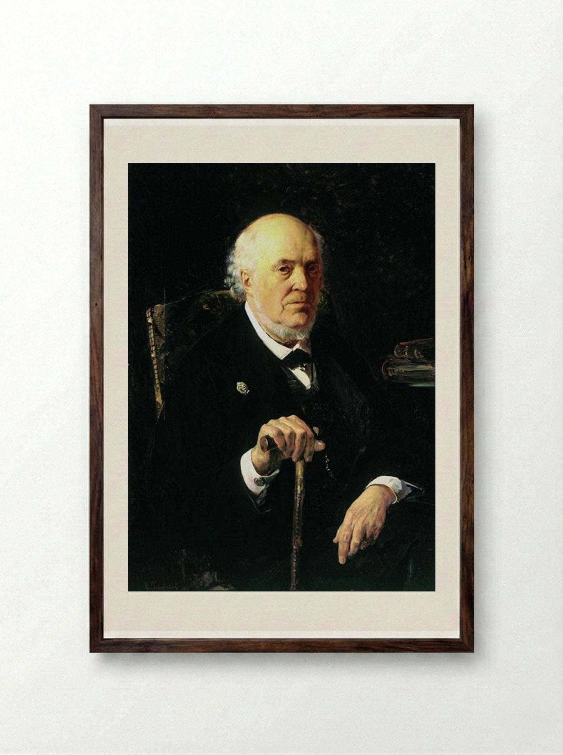 Portrait of E. I. Makovsky - Vladimir Makovsky - Framed Print Dark Wood