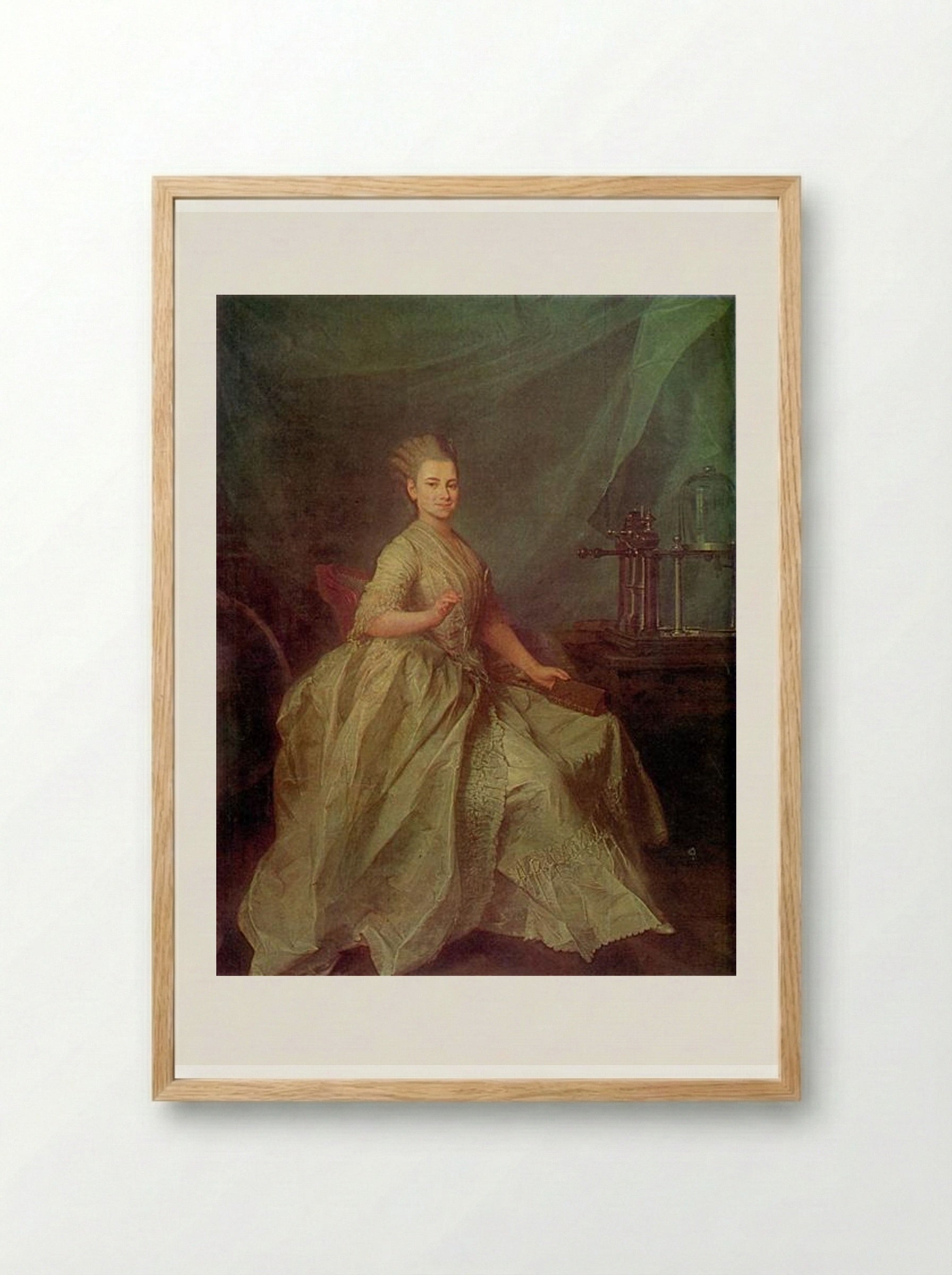 Portrait of E. I. Molchanova - Dmitry Levitzky - Framed Print Wood