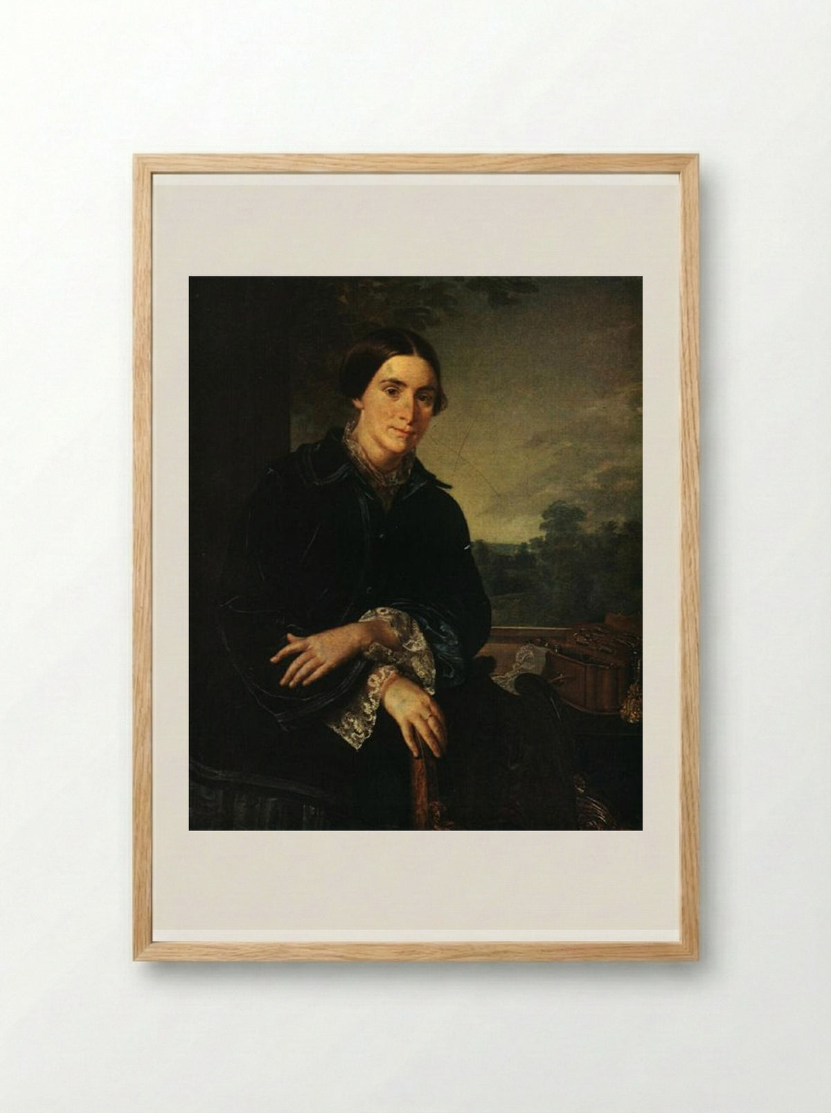 Portrait of E.A. Selivanovskaya - Vasily Tropinin - Framed Print Wood