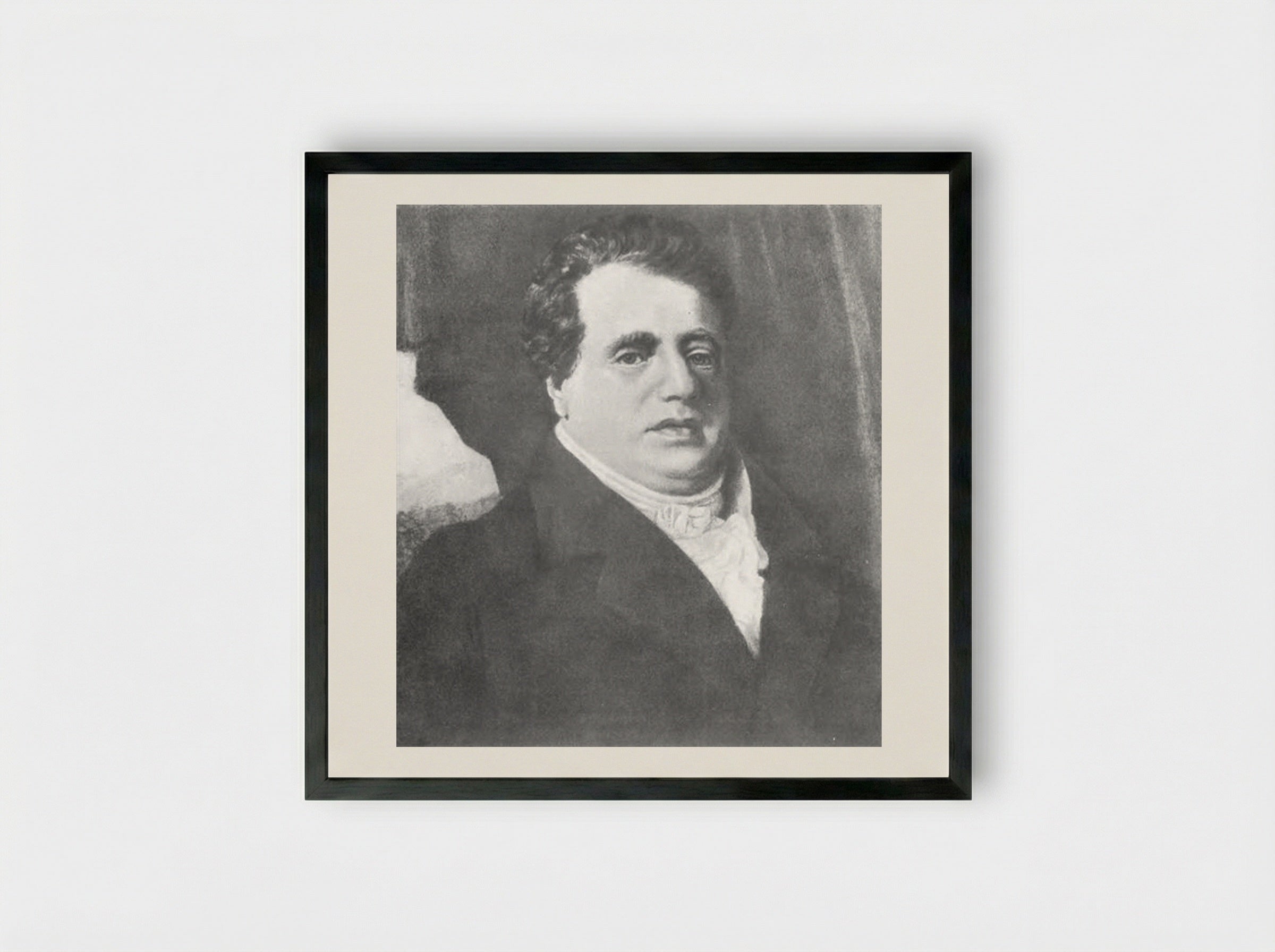 Portrait of E. Dumont - Orest Kiprensky - Framed Print Black