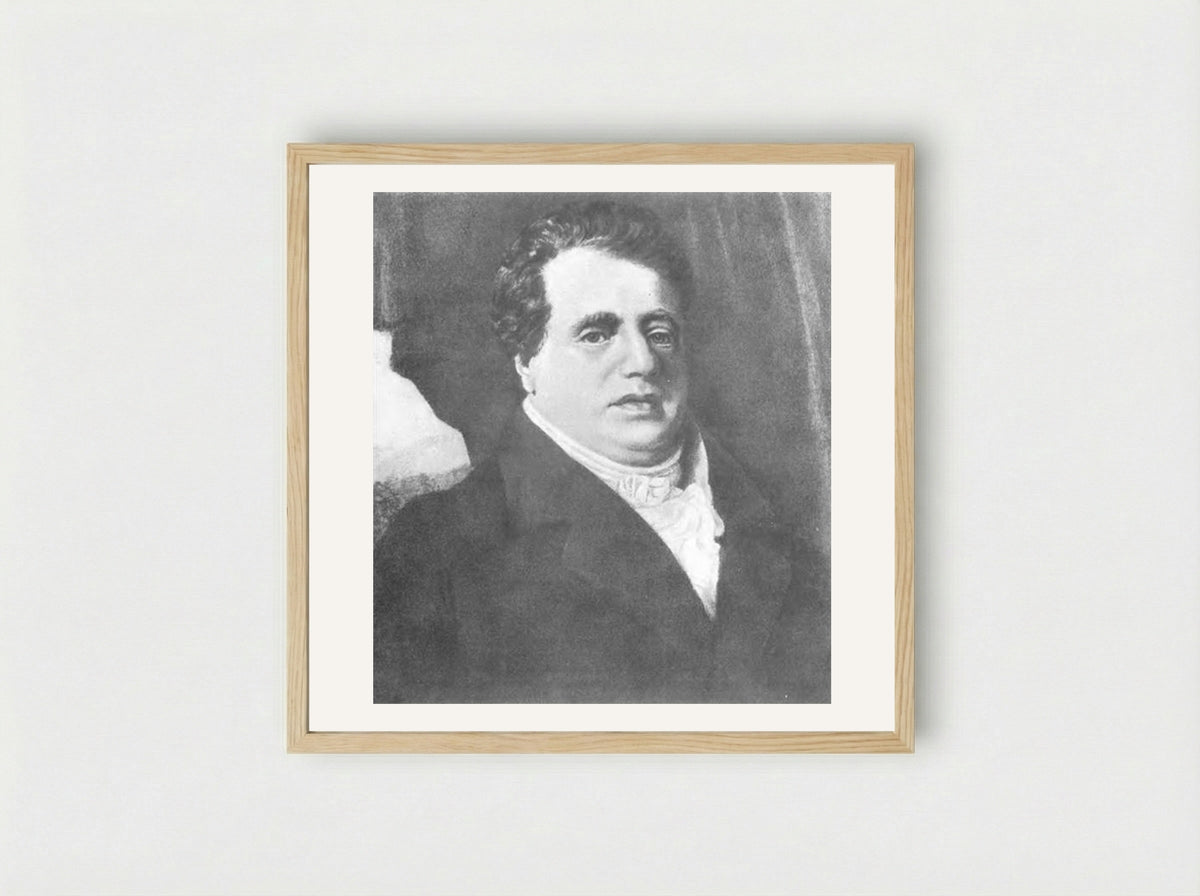 Portrait of E. Dumont - Orest Kiprensky - Framed Print Wood