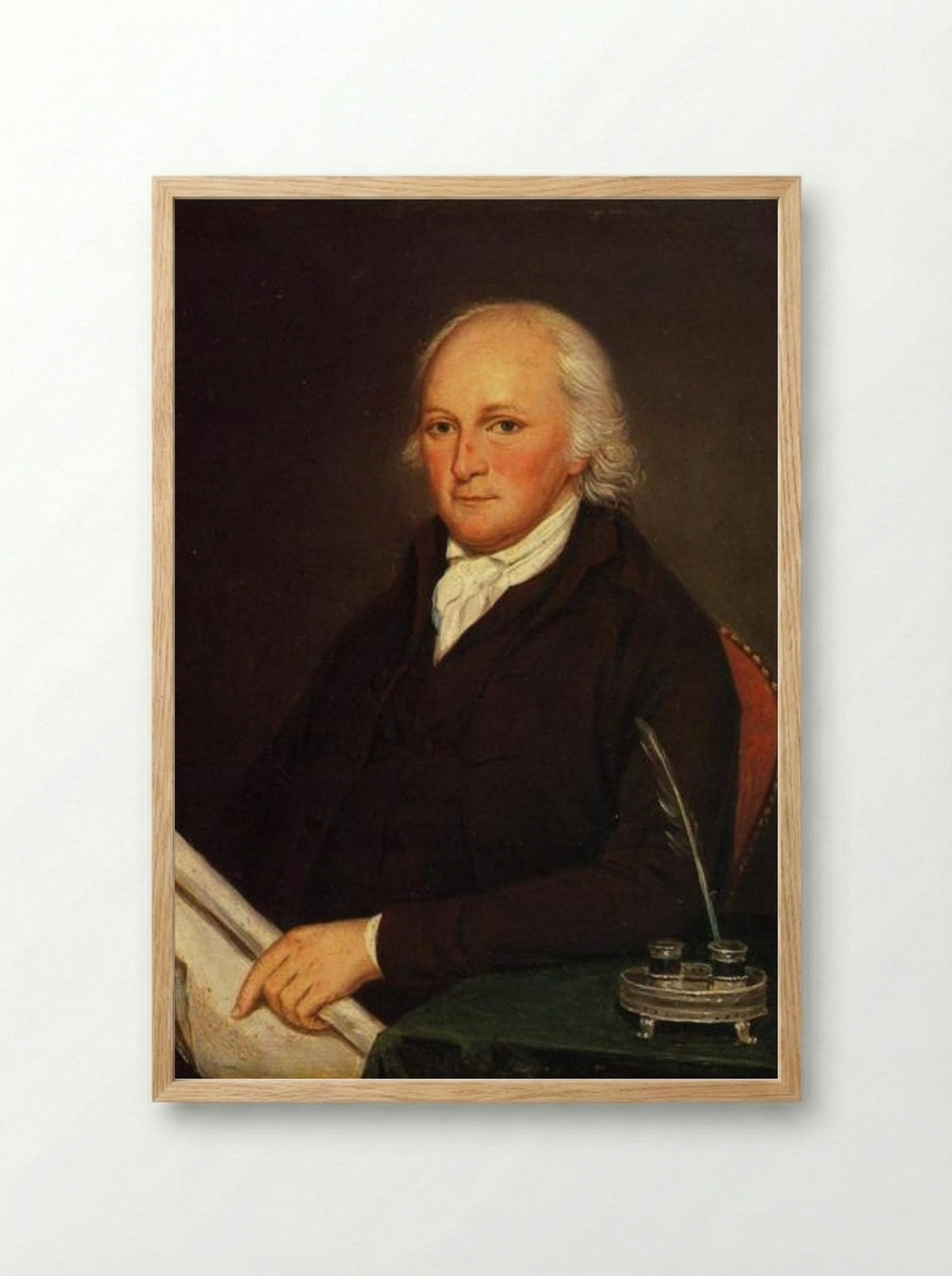 Portrait of Edmund Physick - Charles Willson Peale - Framed Print Wood