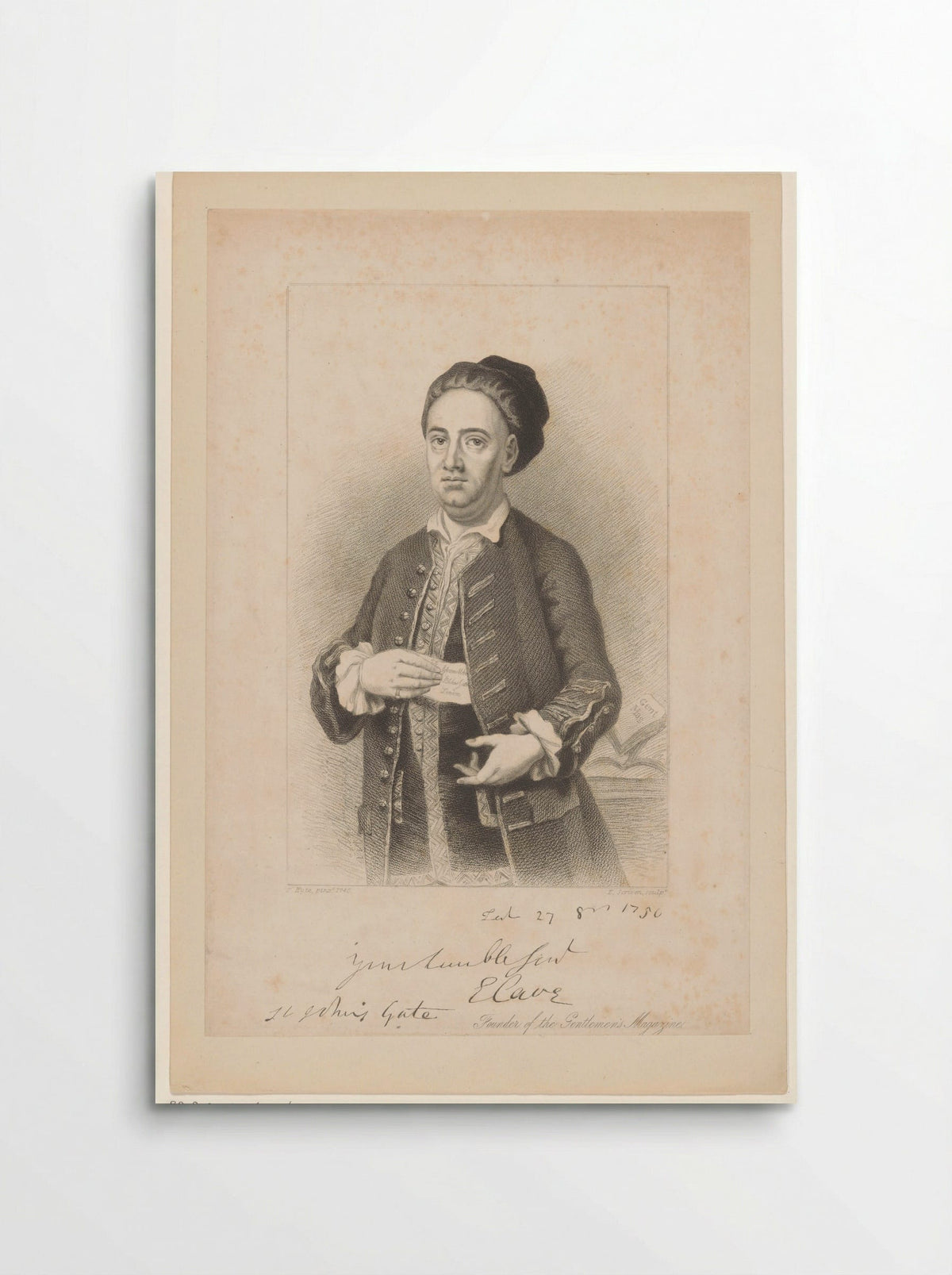Portrait of Edward Cave - John Murray - Poster
