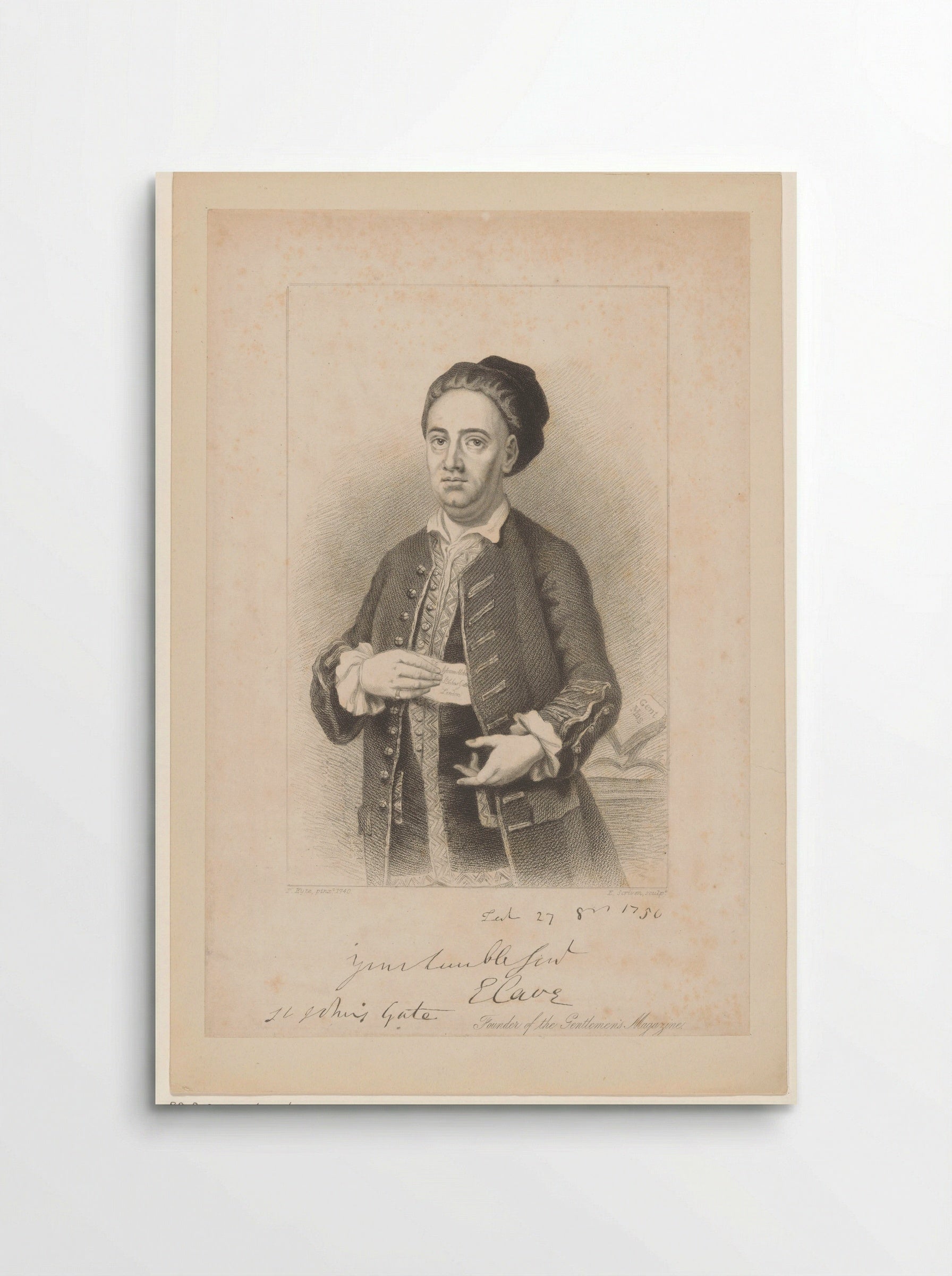 Portrait of Edward Cave - John Murray - Poster