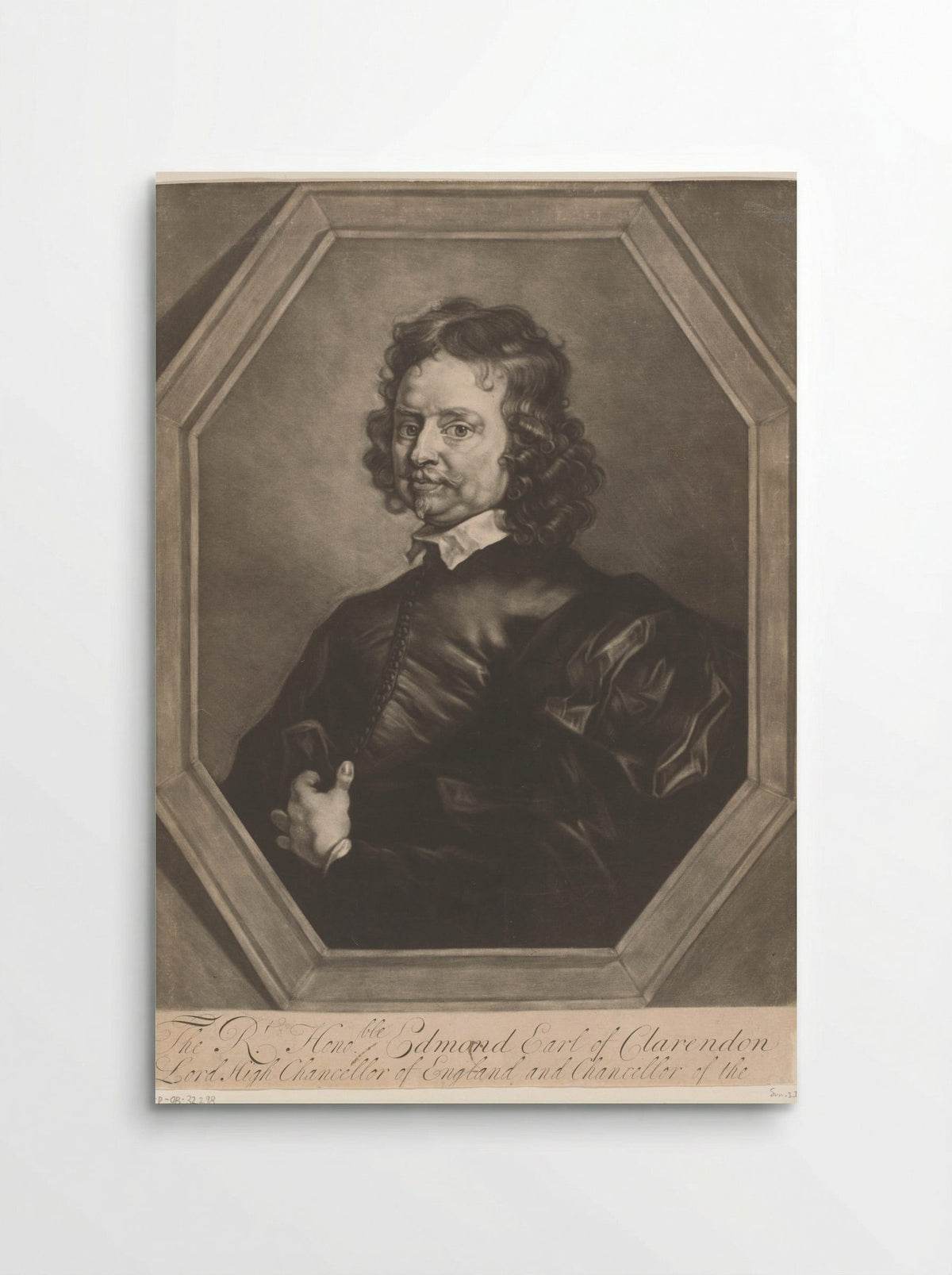 Portrait of Edward Hyde, 1st Earl of Clarendon - Thomas Johnson - Poster