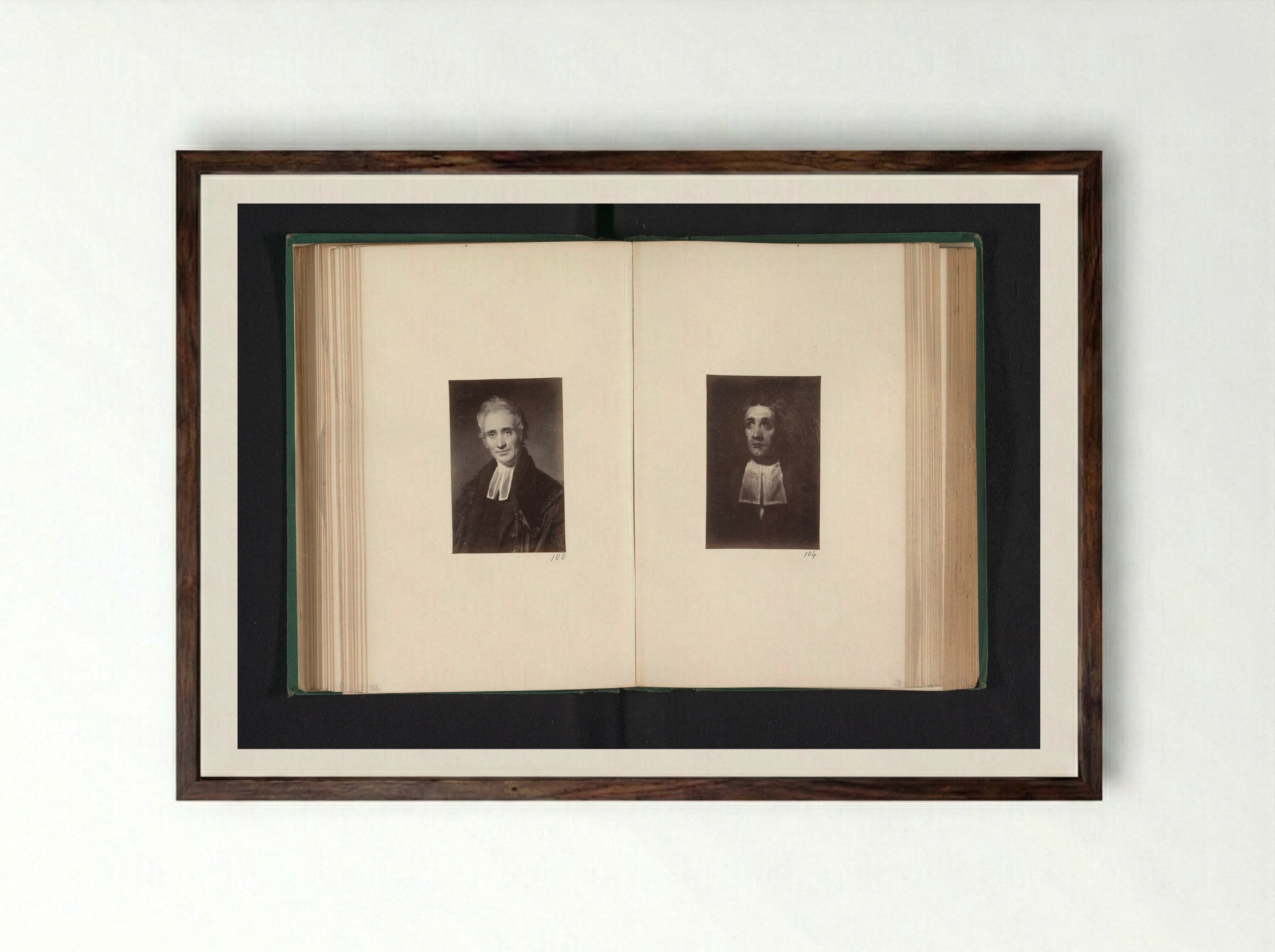 Portrait of Edward Irving - Thomas Annan - Framed Print Dark Wood