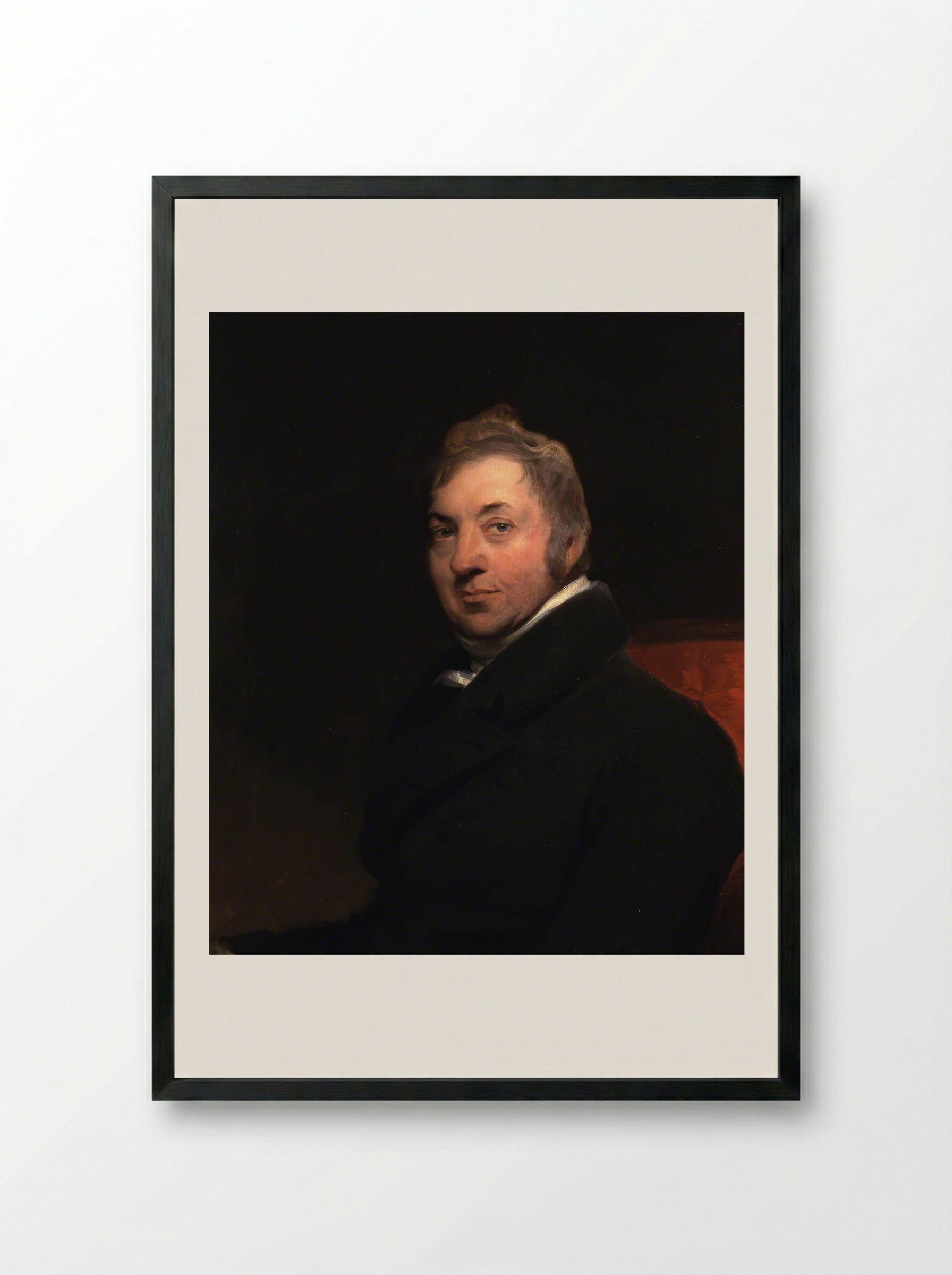 Portrait of Edward Jenner - Sir Thomas Lawrence - Framed Print Black