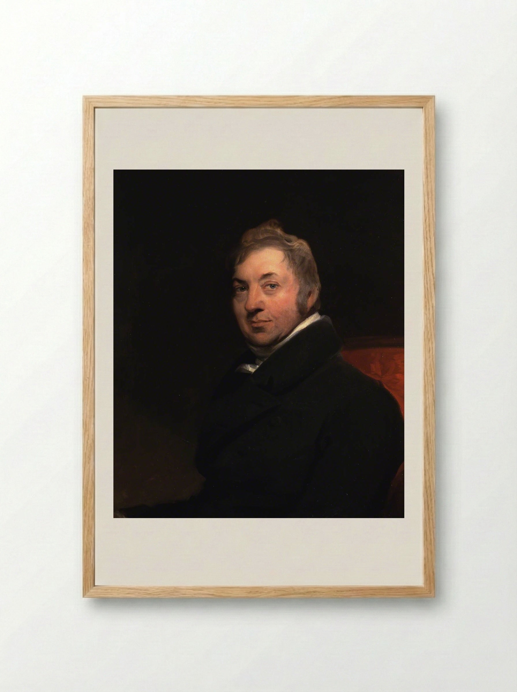 Portrait of Edward Jenner - Sir Thomas Lawrence - Framed Print Wood