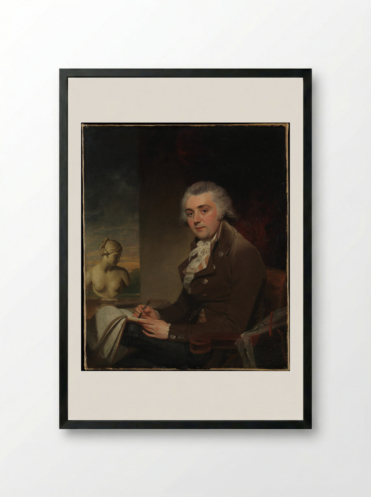 Portrait of Edward Miles - Sir William Beechey - Framed Print Black