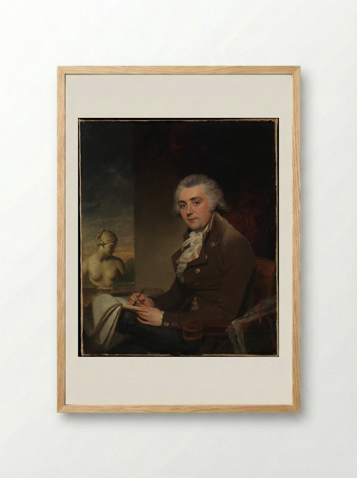 Portrait of Edward Miles - Sir William Beechey - Framed Print Wood