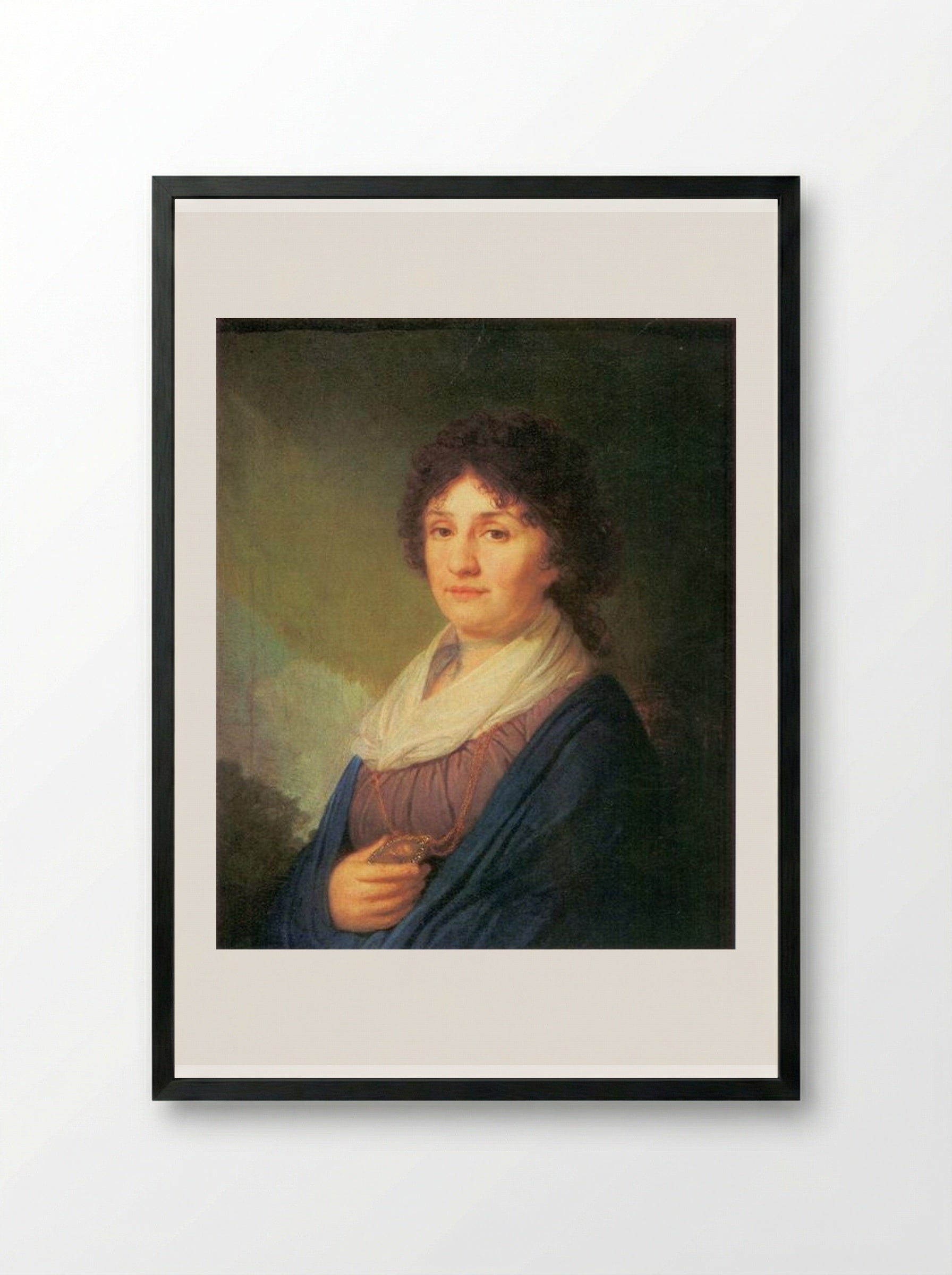 Portrait of Ekaterina Davydova - Vladimir Borovikovsky - Framed Print Black