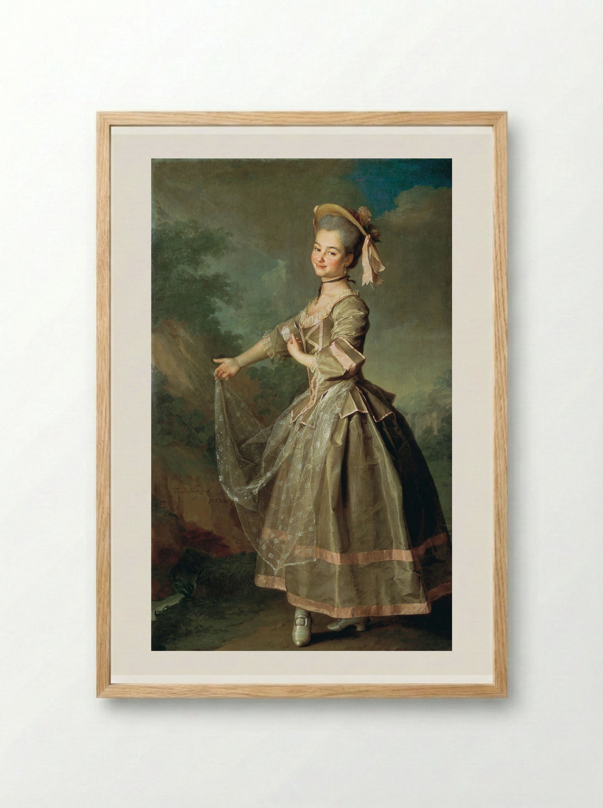 Portrait of Ekaterina Nelidova - Dmitry Levitzky - Framed Print Wood