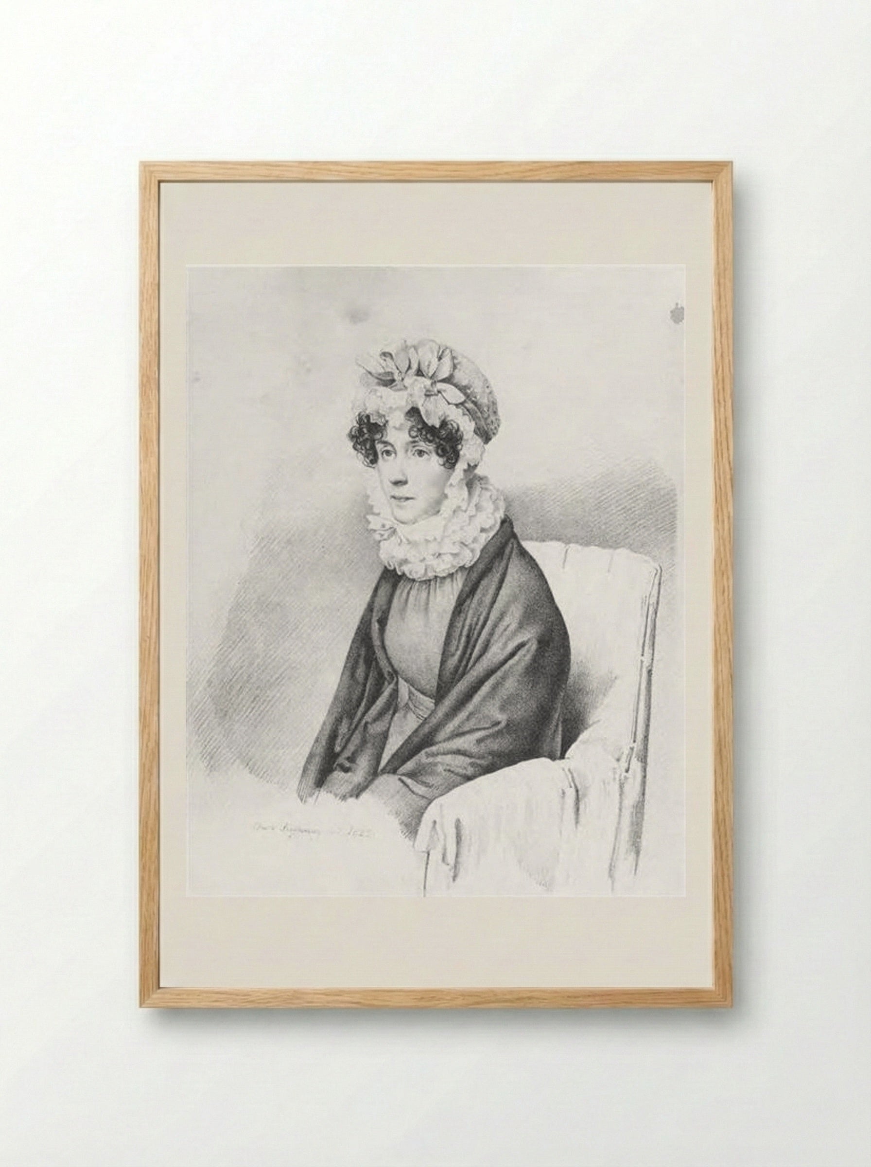Portrait of Ekaterina Petrovna Rostopchina - Orest Kiprensky - Framed Print Wood