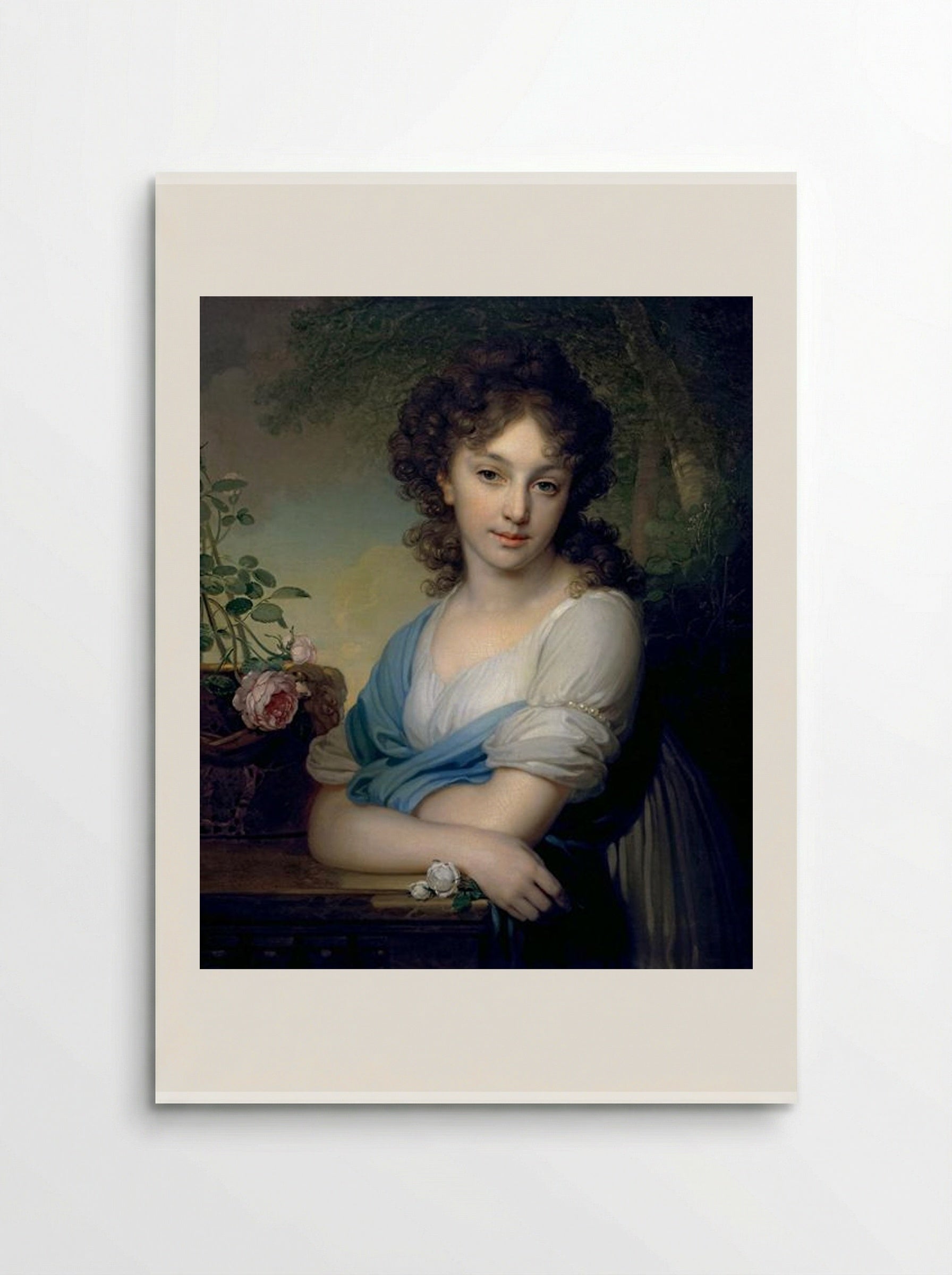 Portrait of Elena Alexandrovna Naryshkina - Vladimir Borovikovsky - Poster