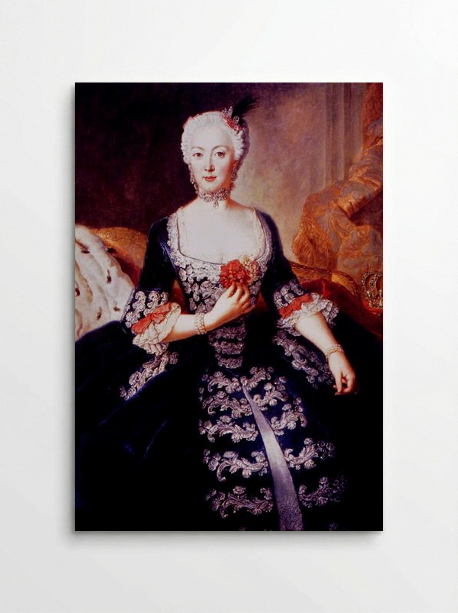 Portrait of Elisabeth Christine of Brunswick-Wolfenbüttel - Antoine Pesne - Poster