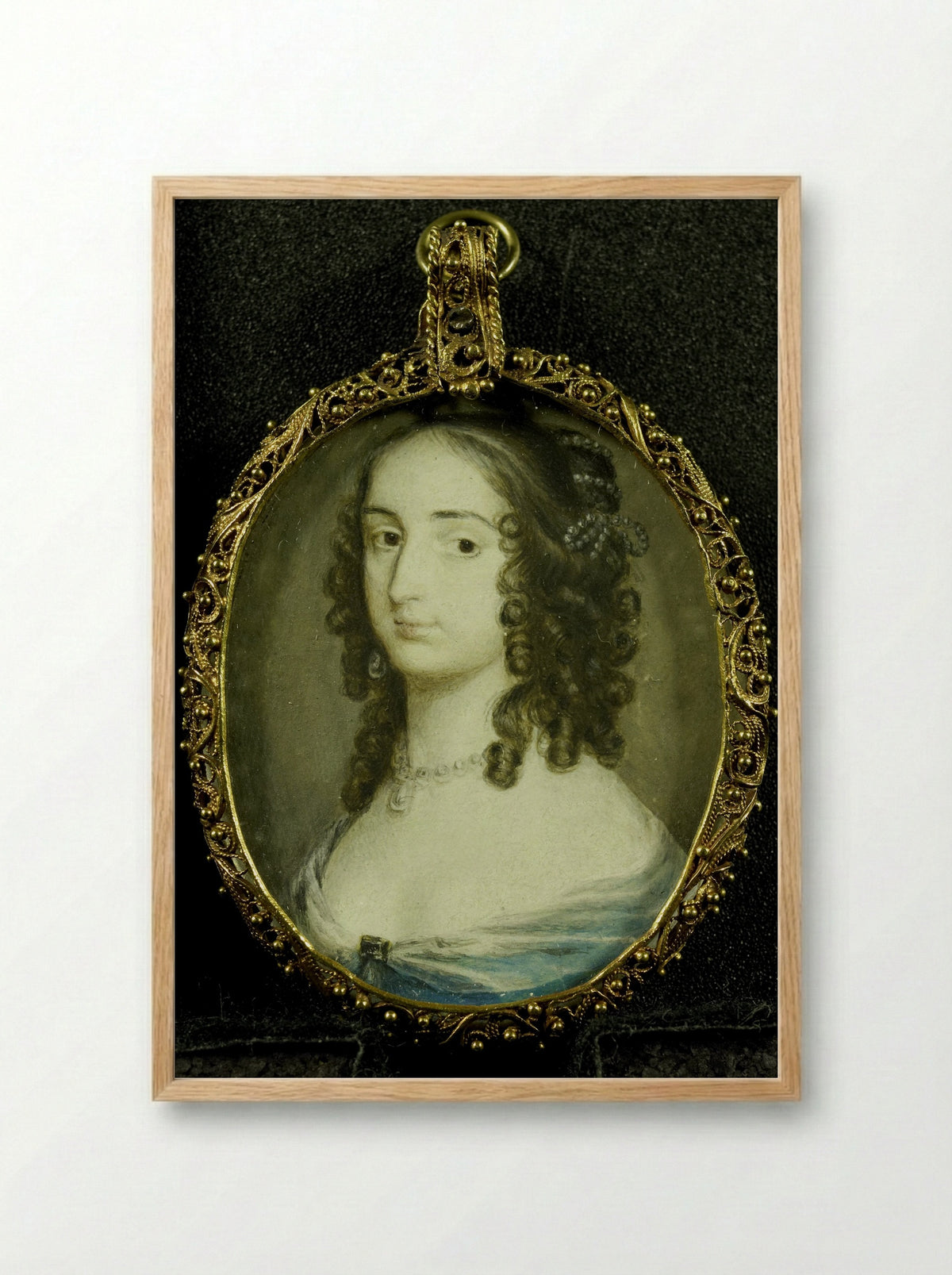 Portrait of Elizabeth of the Palatinate - Alexander Cooper - Framed Print Wood
