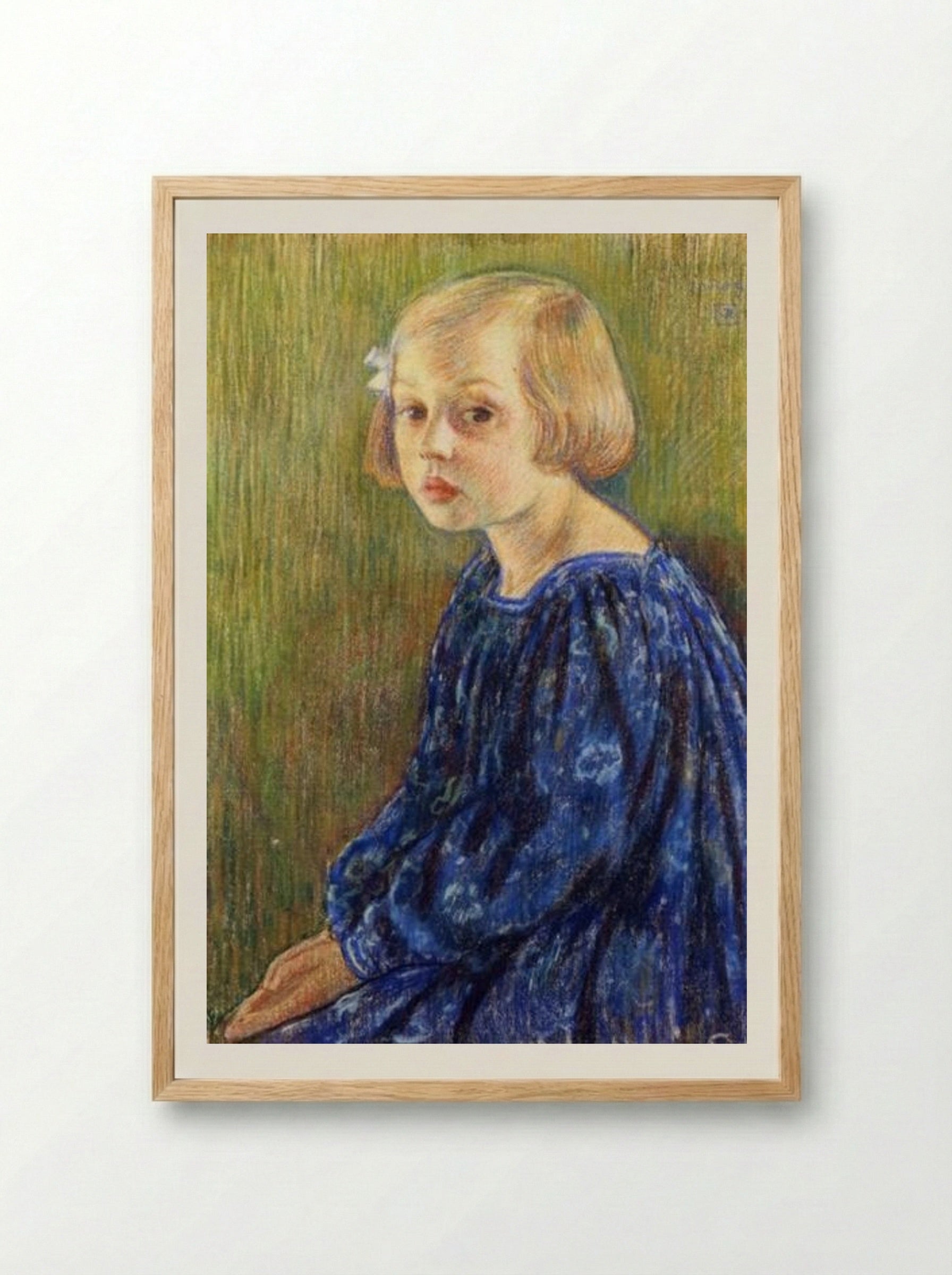 Portrait of Elizabeth van Rysselberghe - Théo van Rysselberghe - Framed Print Wood