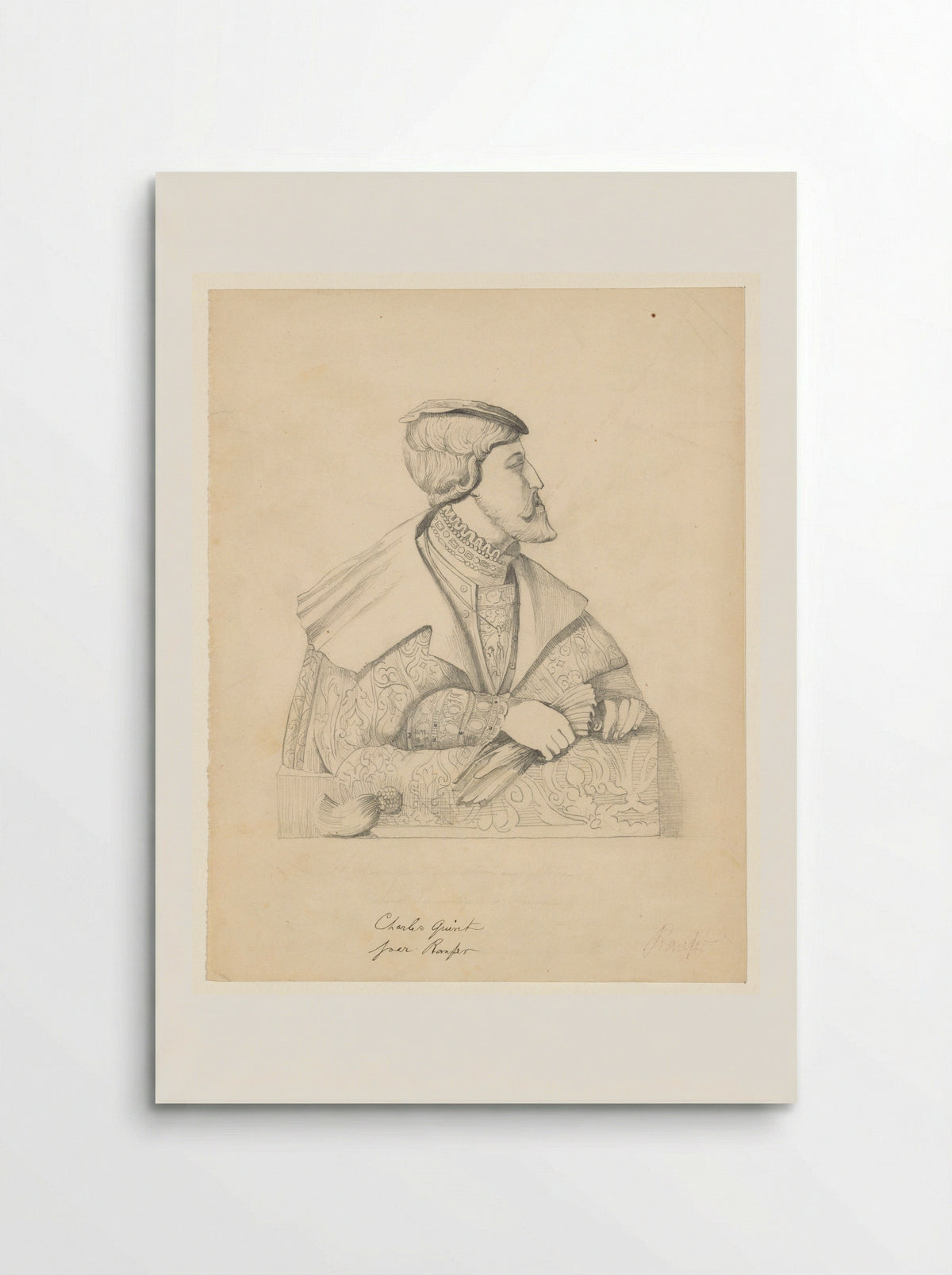 Portrait of Emperor Charles V (After an Alabaster Sculpture) - Rauser - Poster