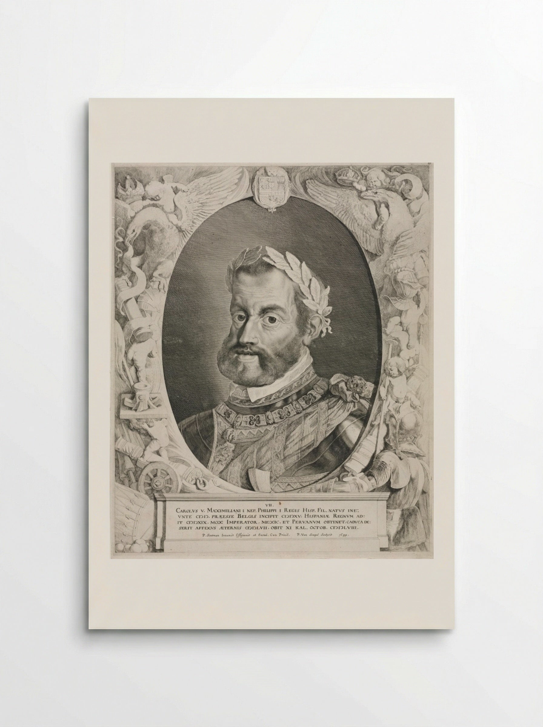 Portrait of Emperor Charles V - Pieter van Sompel - Poster