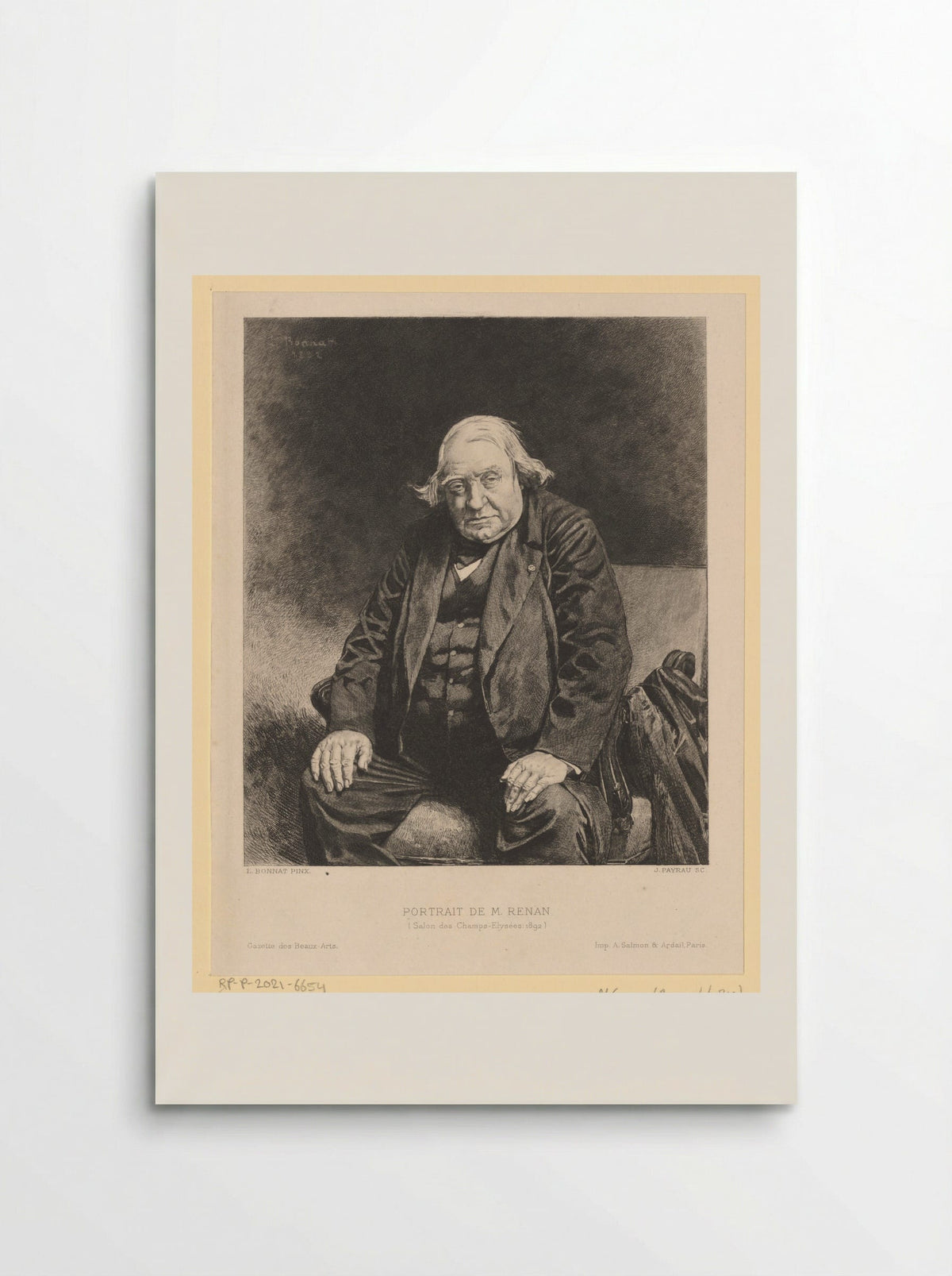 Portrait of Ernest Renan - Léon Bonnat - Poster