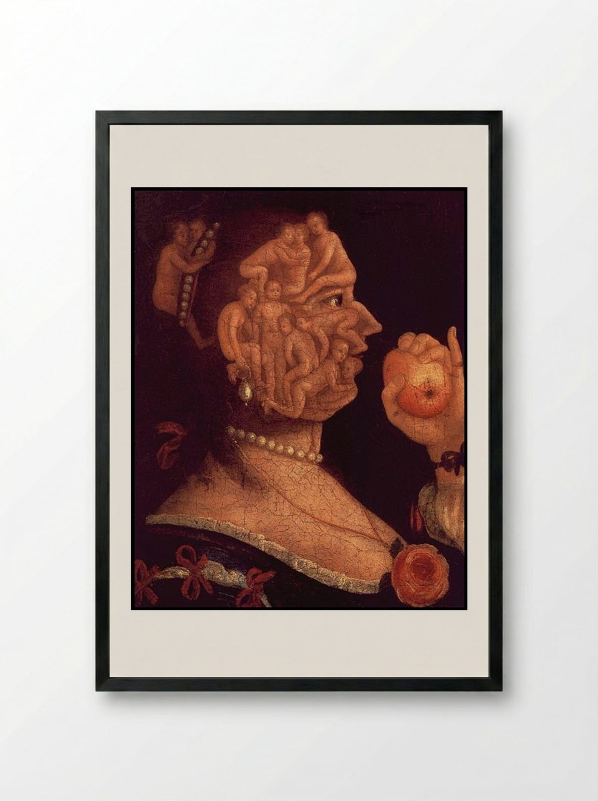 Portrait of Eve - Giuseppe Arcimboldo - Framed Print Black