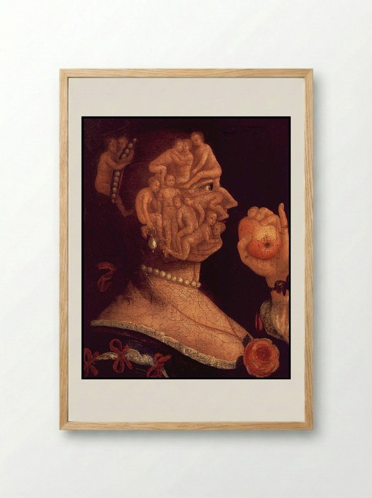 Portrait of Eve - Giuseppe Arcimboldo - Framed Print Wood