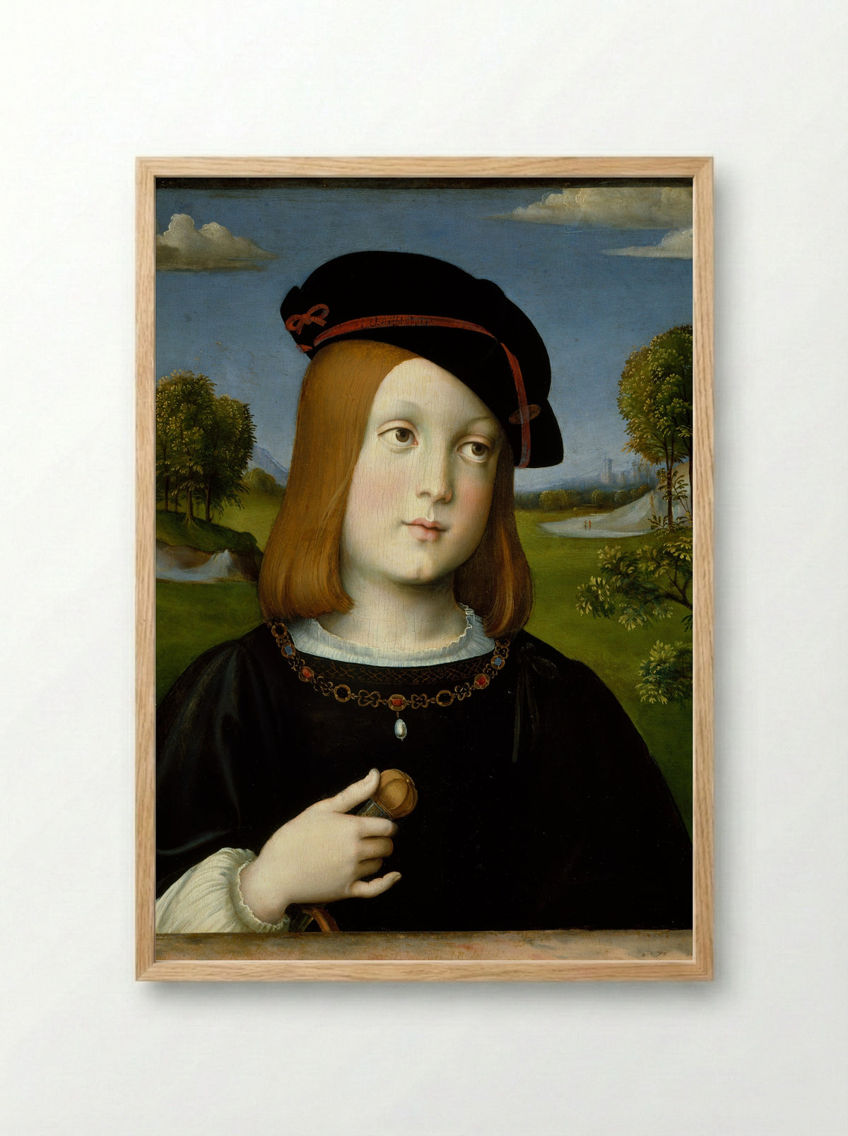 Portrait of Federico II Gonzaga - Francesco Francia - Framed Print Wood