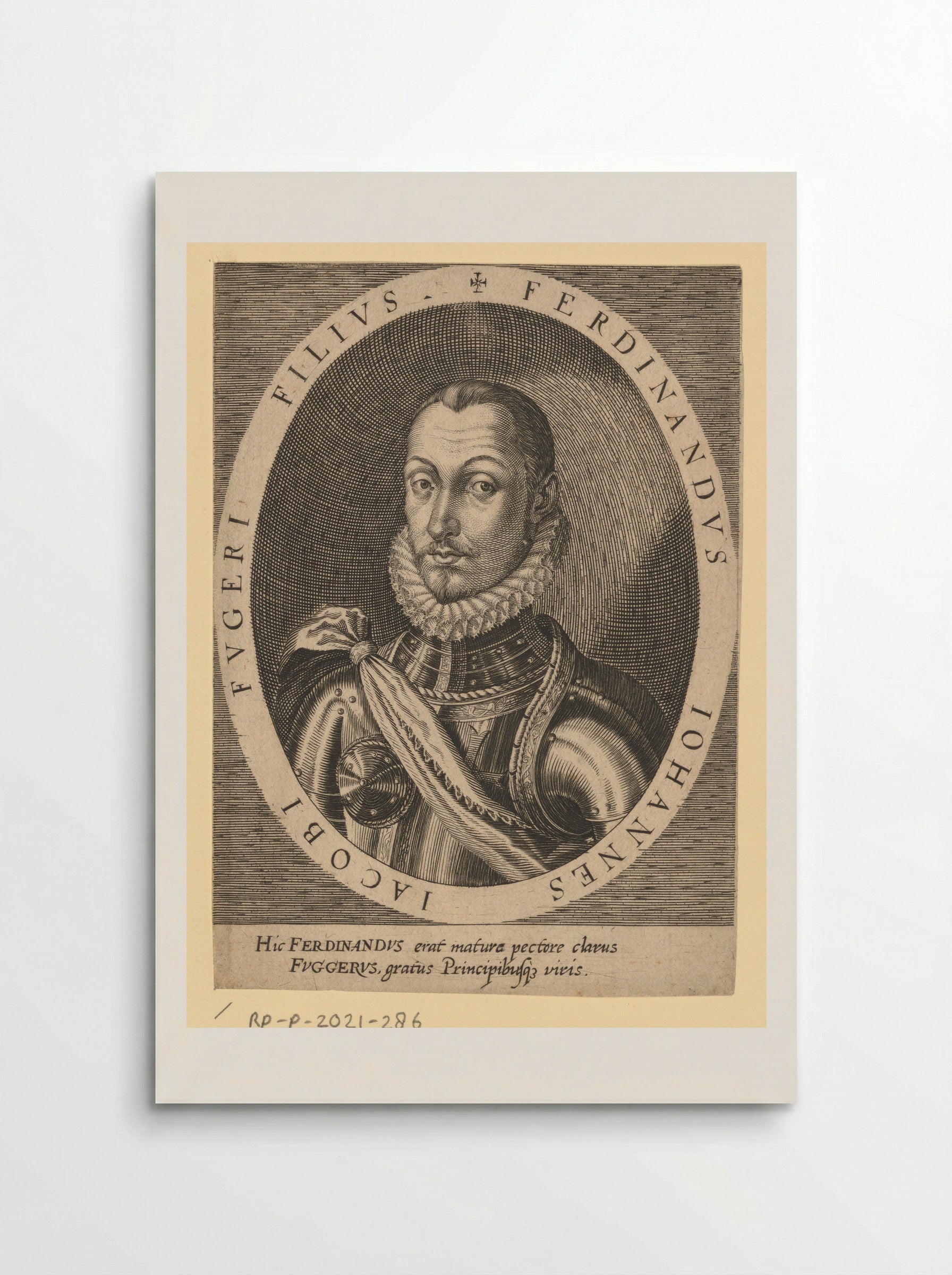 Portrait of Ferdinand Fugger - Dominicus Custos - Poster