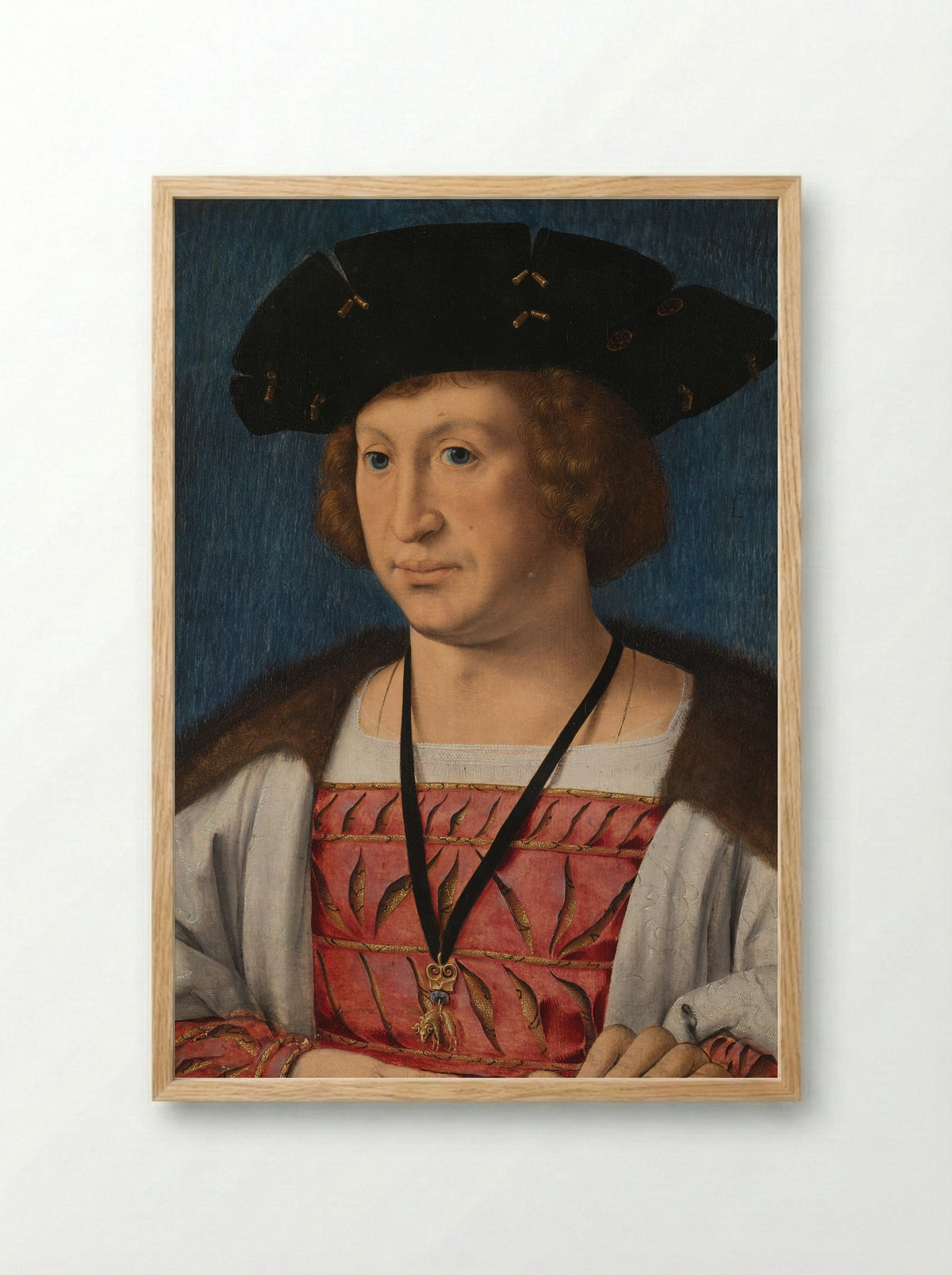 Portrait of Floris van Egmond, Count of Buren - Jan Gossart - Framed Print Wood